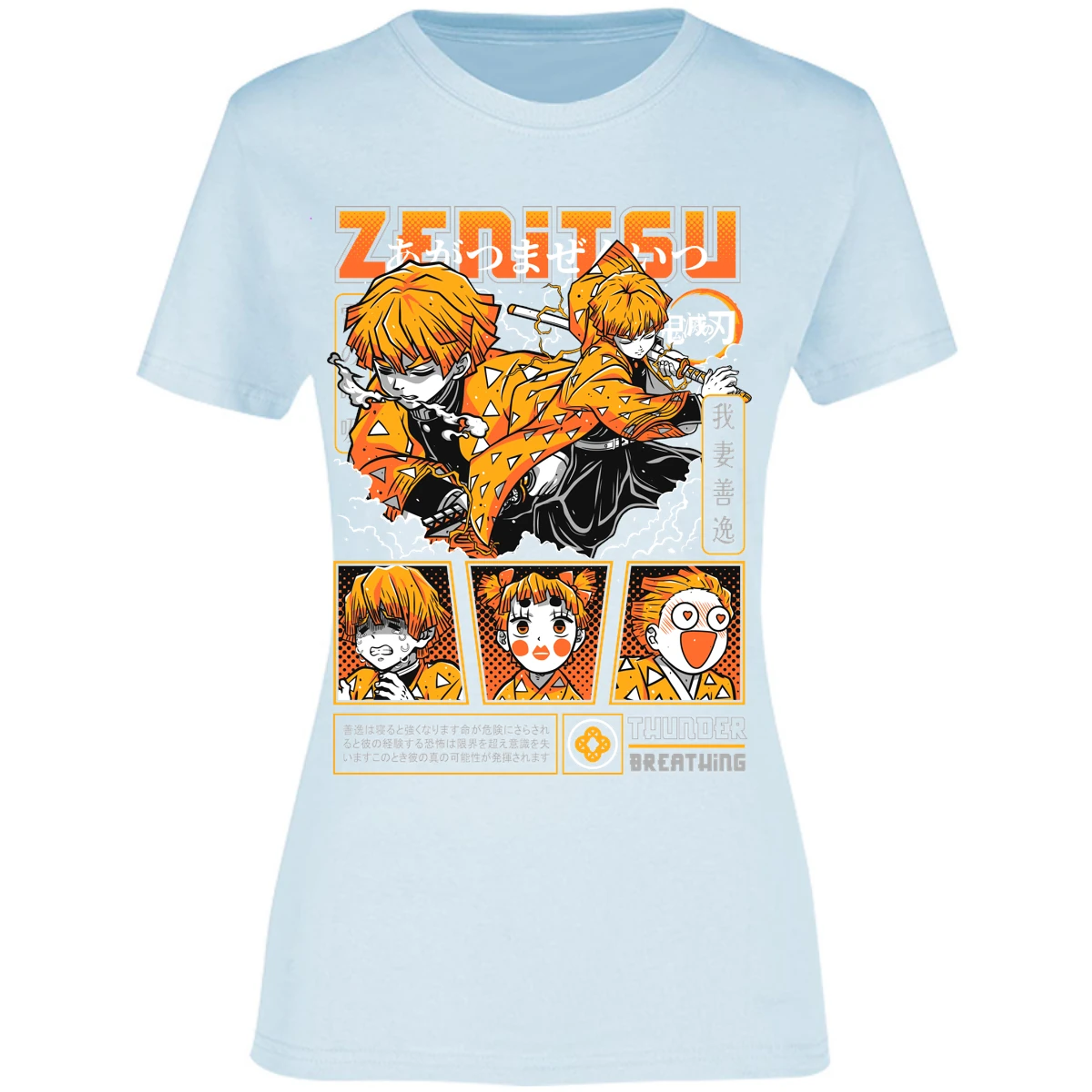 Blusa Demon Slayer Zenitsu Blusa para Mujer 10