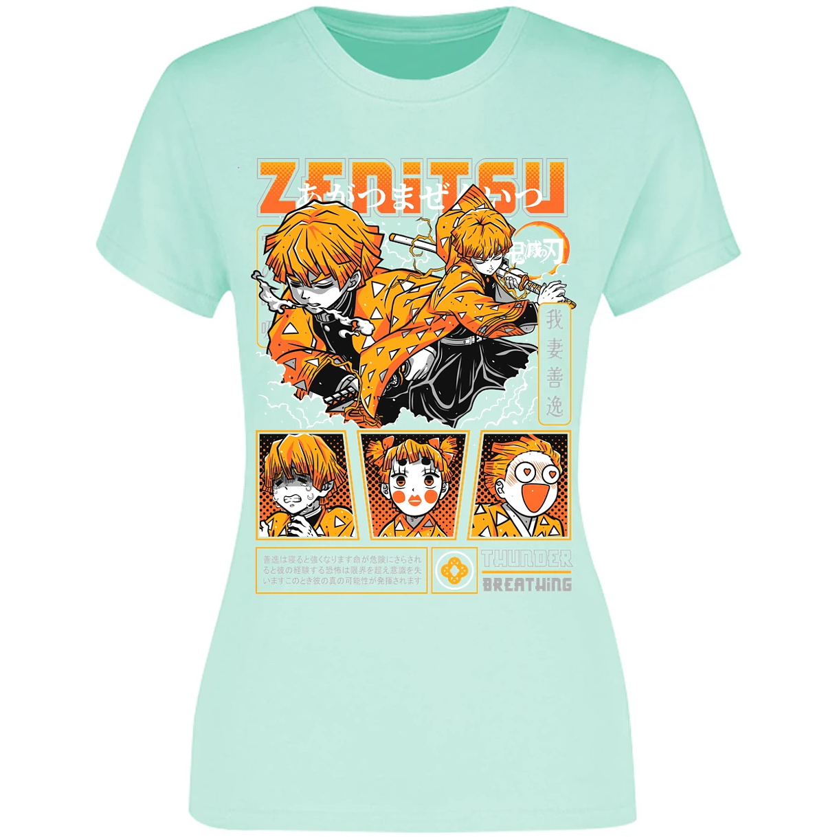 Blusa Demon Slayer Zenitsu Blusa para Mujer 9