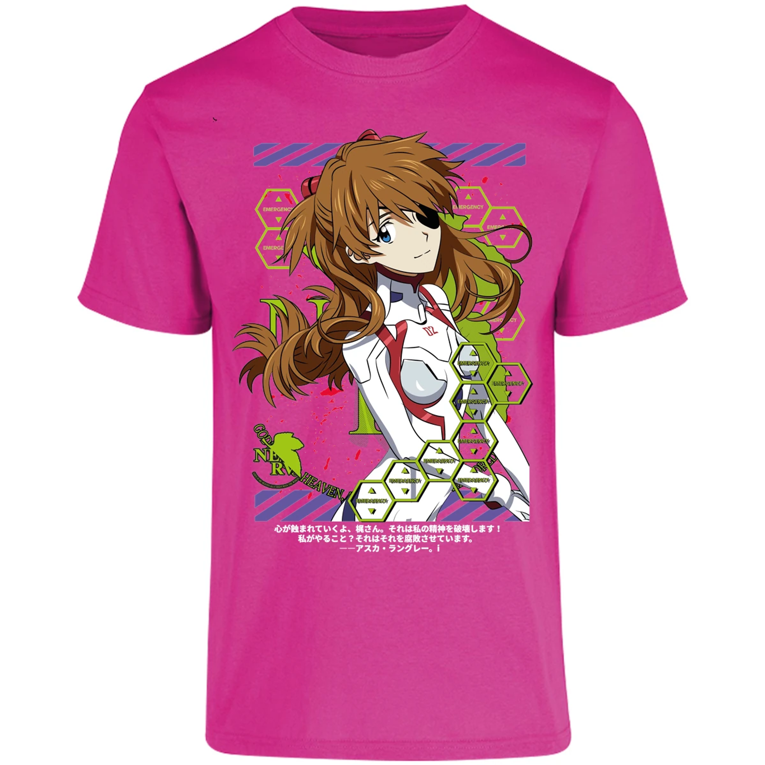 Playera Evangelion Asuka Evangelion para Adulto 45