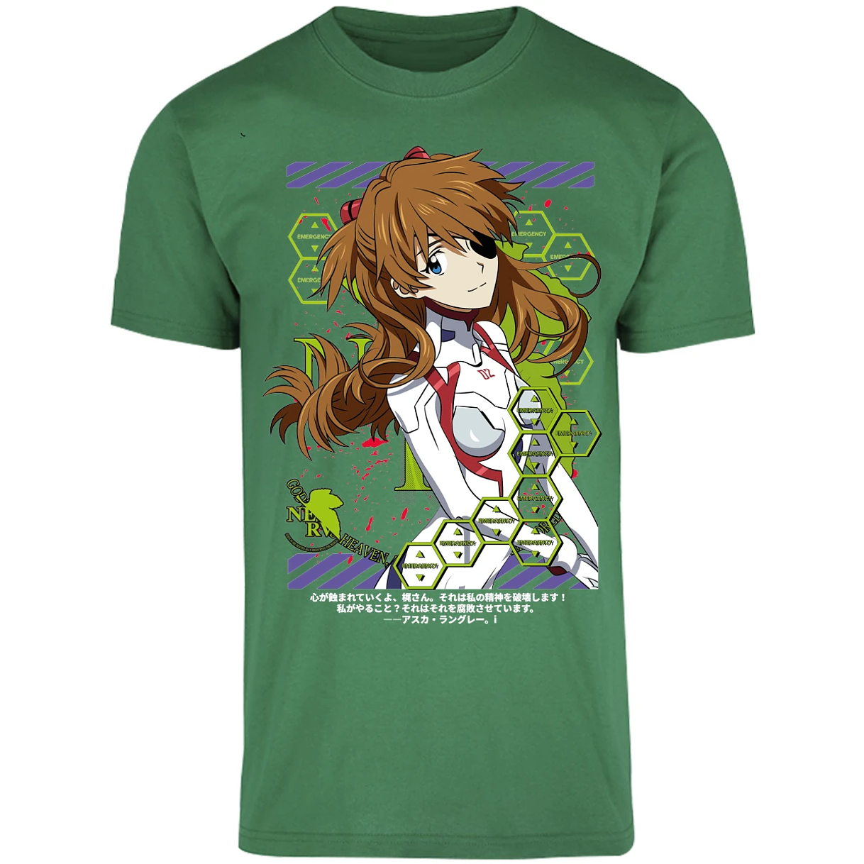 Playera Evangelion Asuka Evangelion para Adulto 7