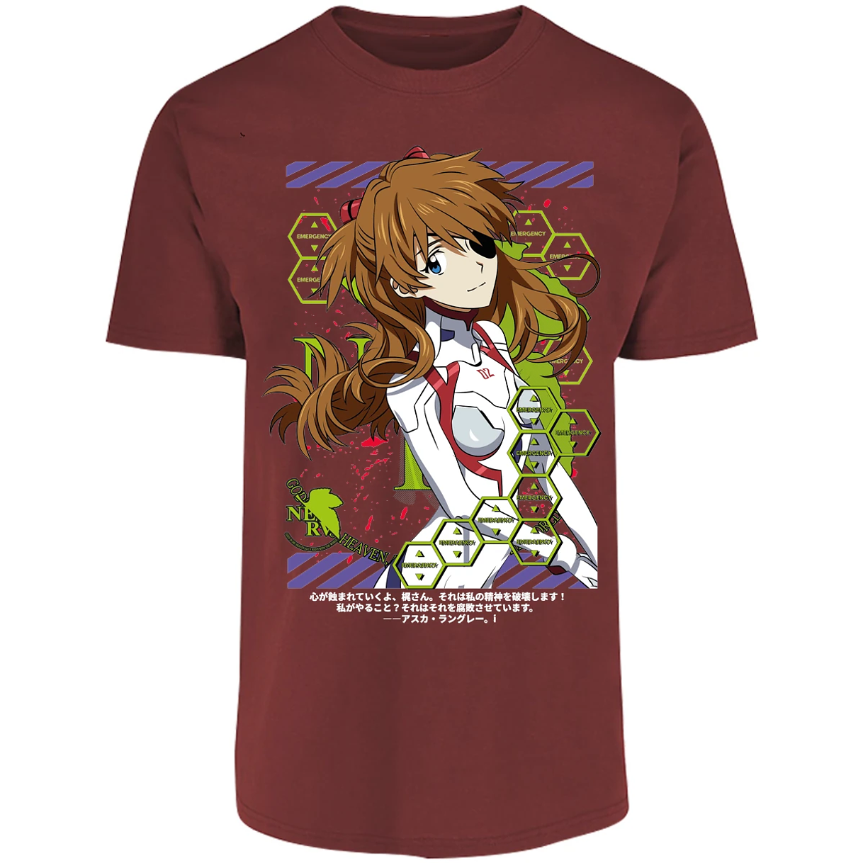Playera Evangelion Asuka Evangelion para Adulto 44