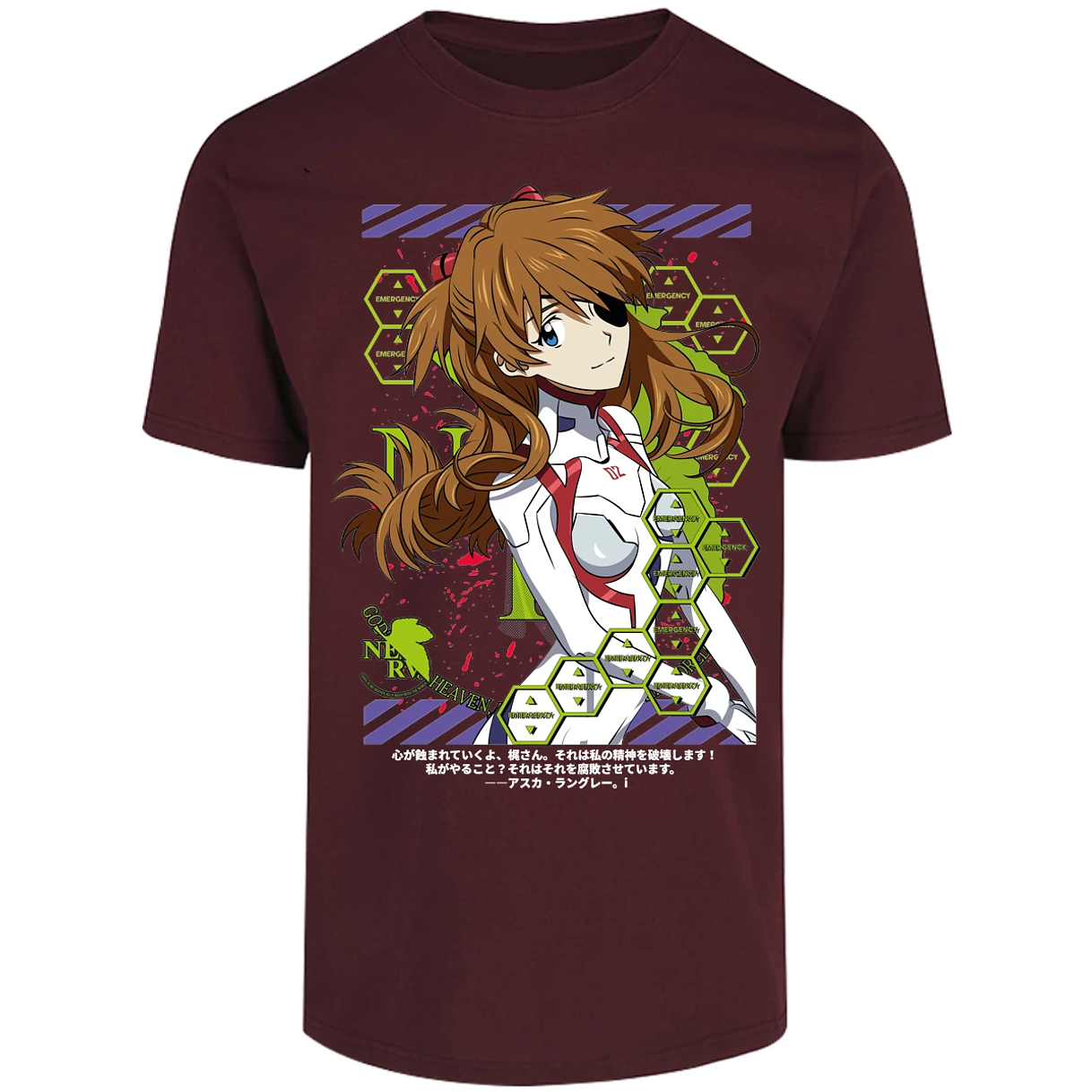 Playera Evangelion Asuka Evangelion para Adulto 34