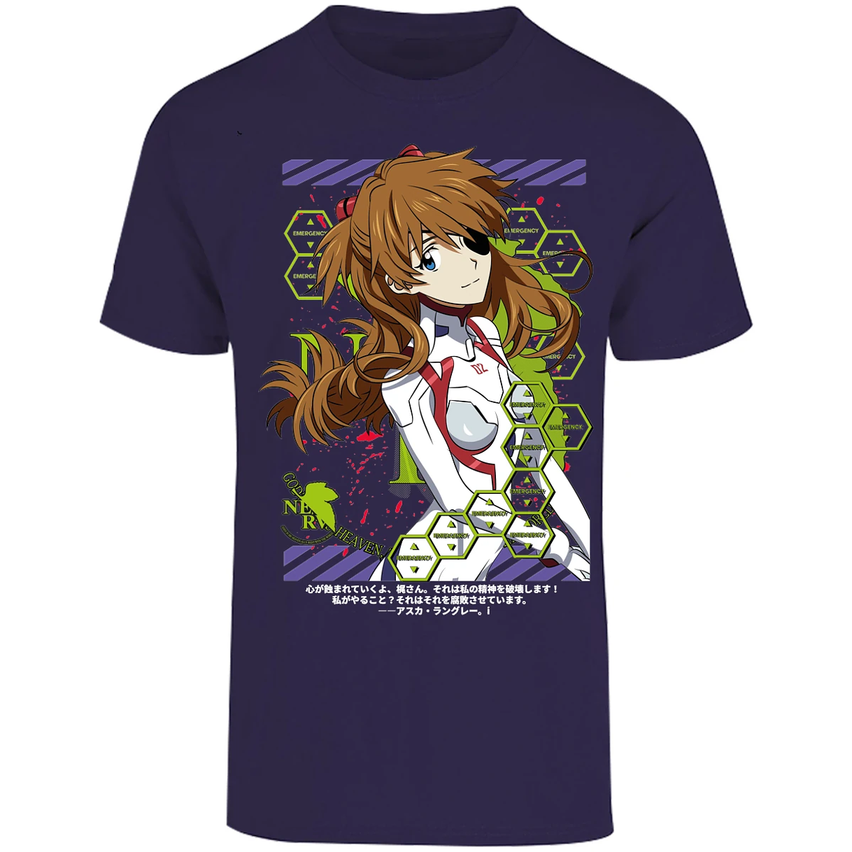 Playera Evangelion Asuka Evangelion para Adulto 42