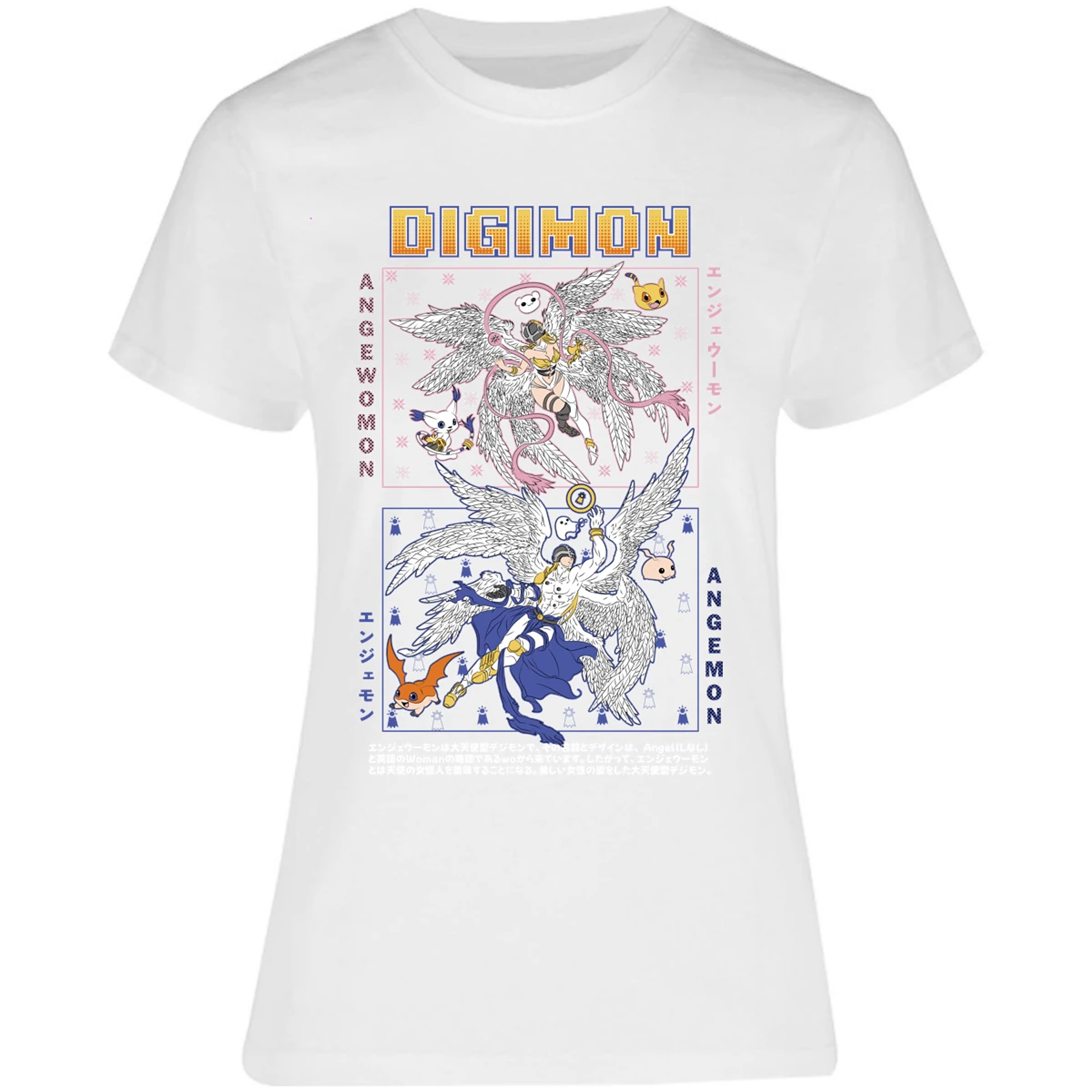 Blusa Digimon Angemon Angewomon Blusa para Mujer 9