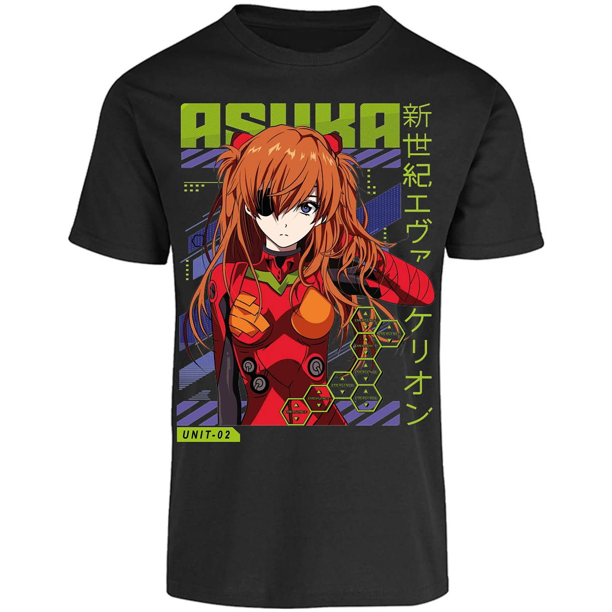 Playera Evangelion Asuka Unit 02 para Adulto 41