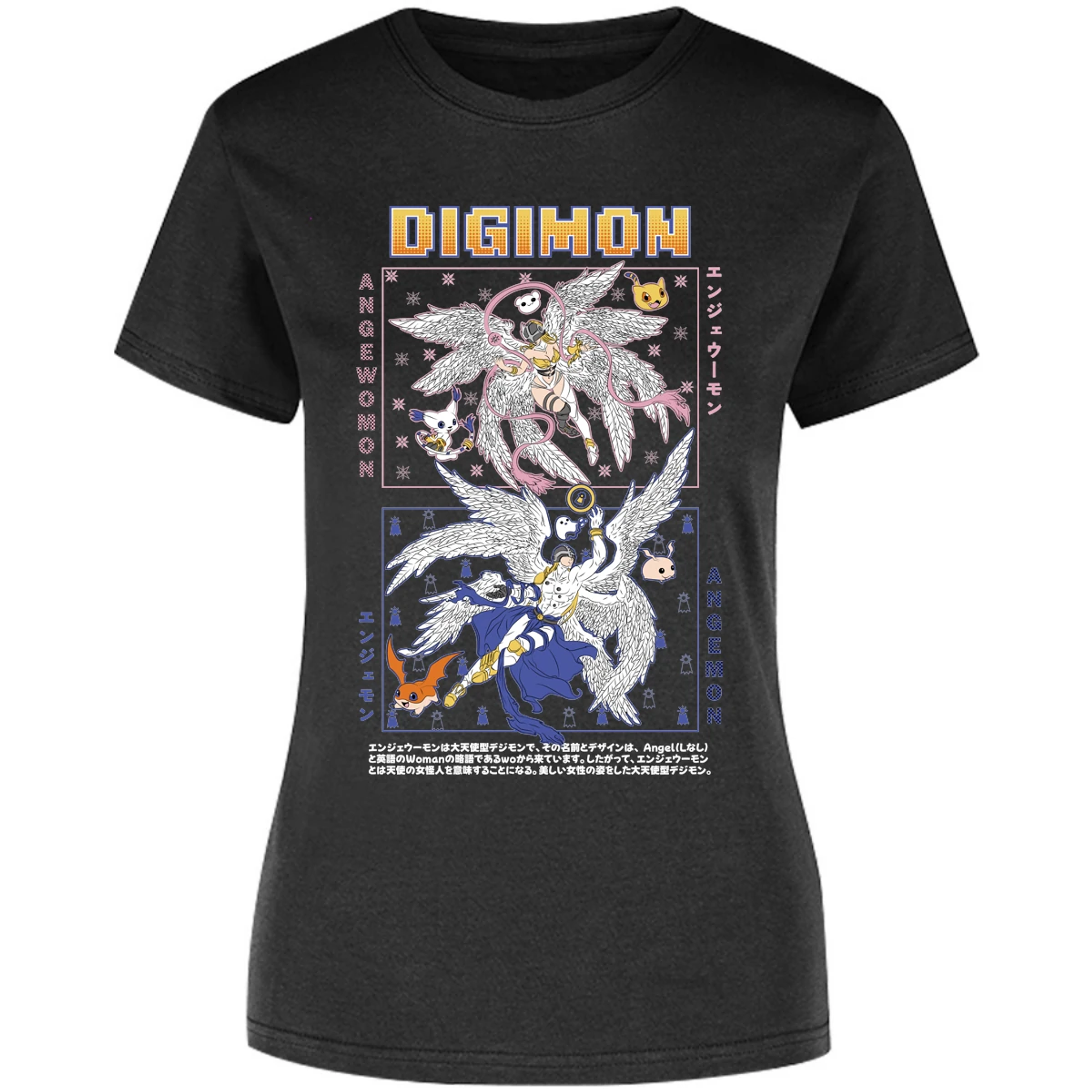 Blusa Digimon Angemon Angewomon Blusa para Mujer 11