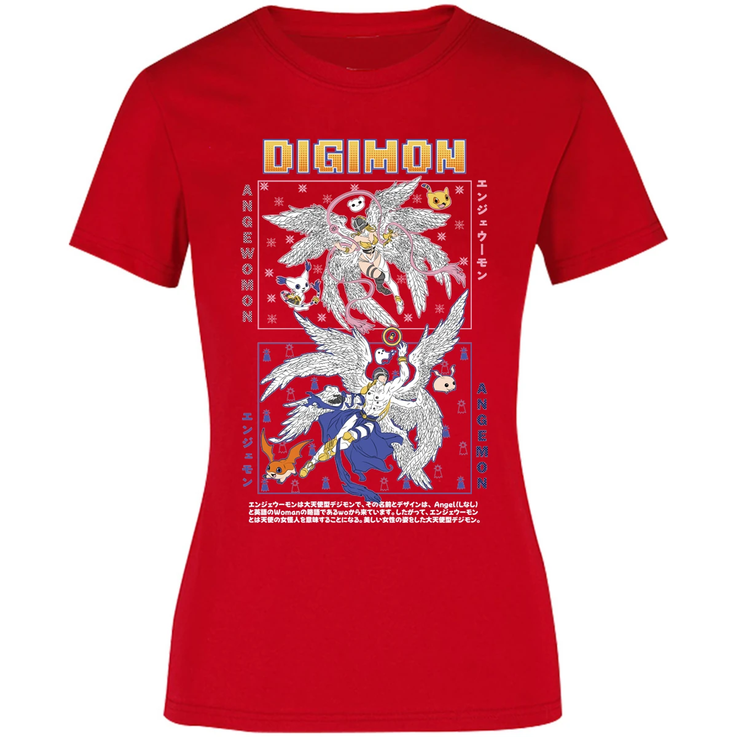 Blusa Digimon Angemon Angewomon Blusa para Mujer 8