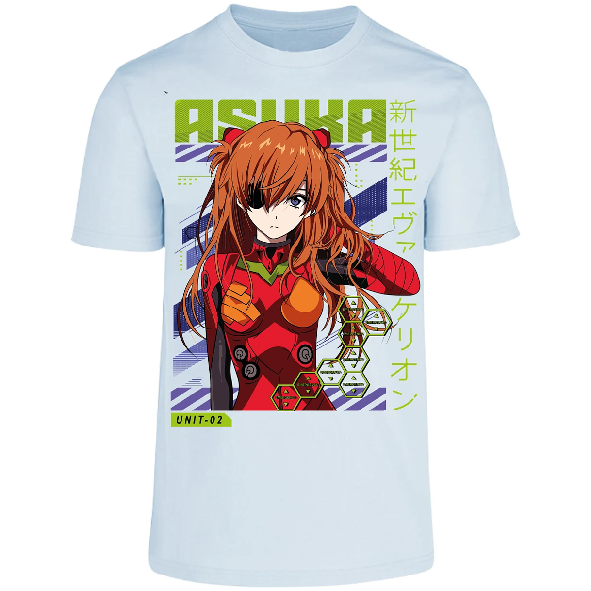 Playera Evangelion Asuka Unit 02 para Adulto 1