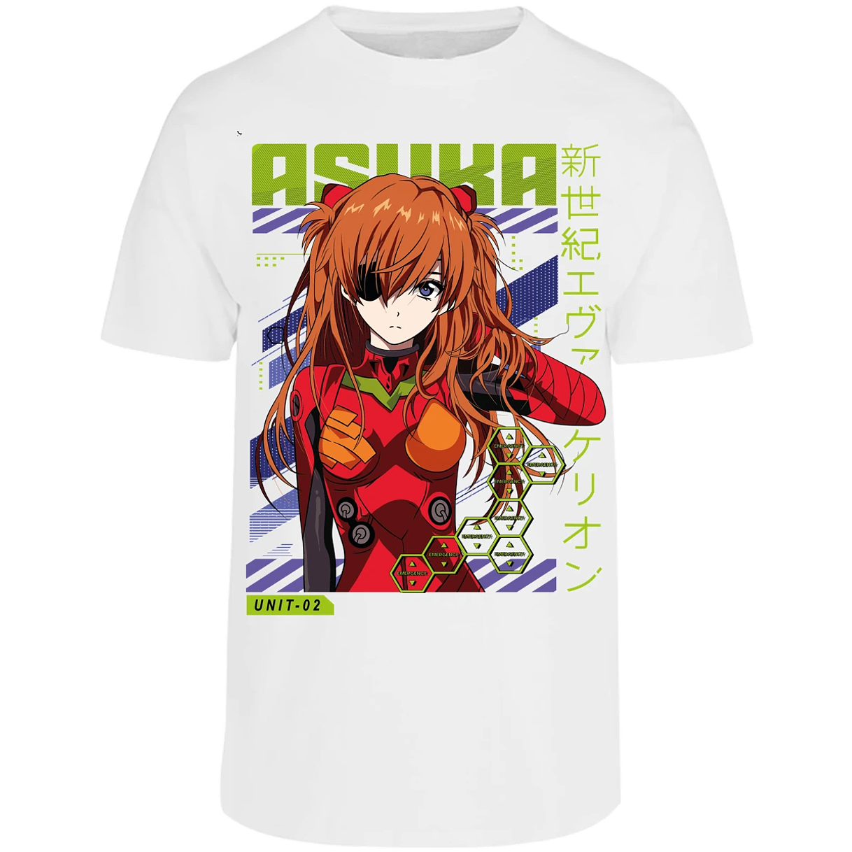 Playera Evangelion Asuka Unit 02 para Adulto 42