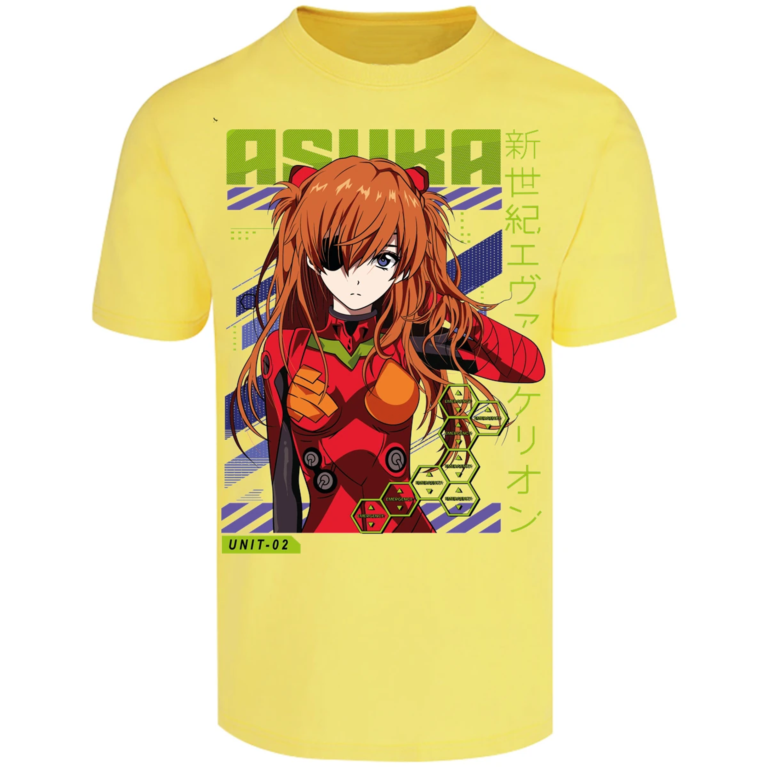 Playera Evangelion Asuka Unit 02 para Adulto 47