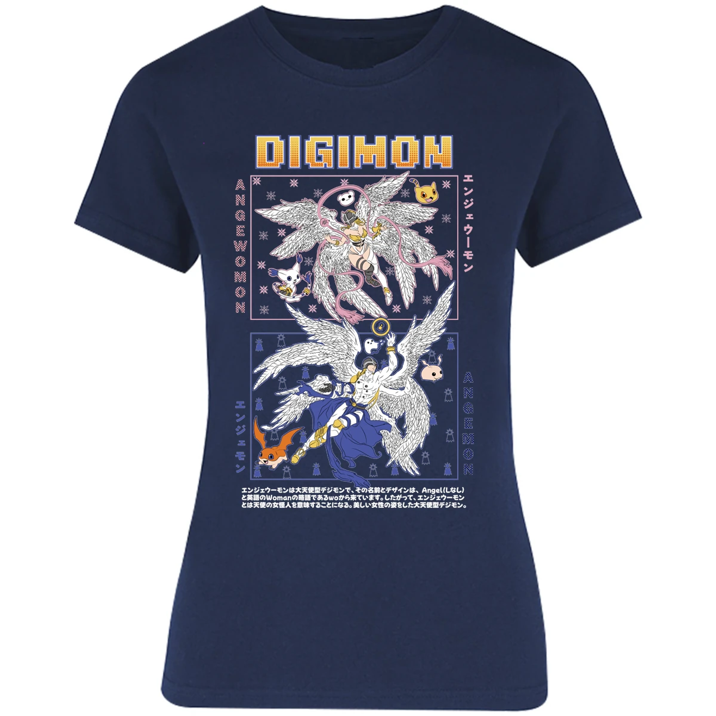 Blusa Digimon Angemon Angewomon Blusa para Mujer 12