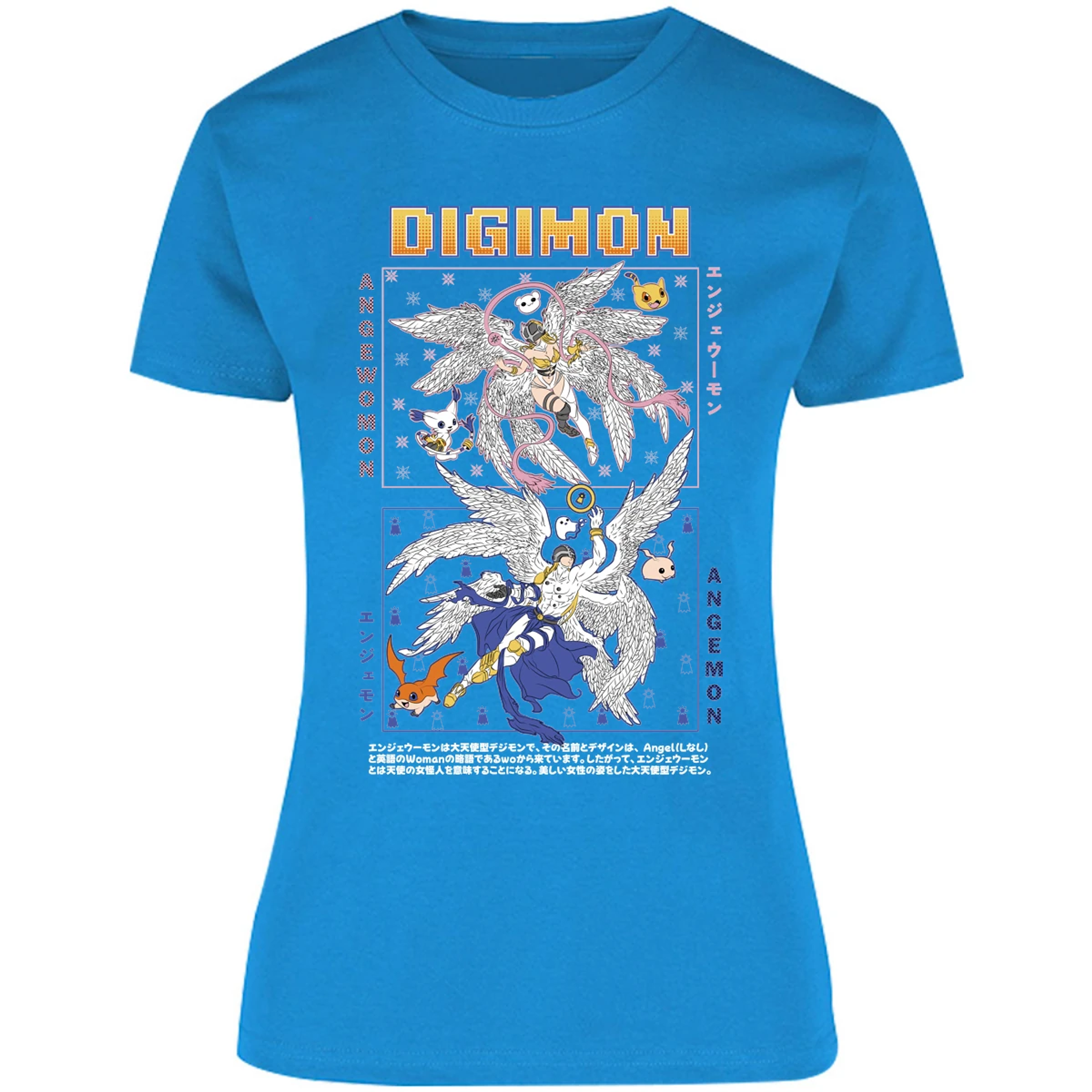 Blusa Digimon Angemon Angewomon Blusa para Mujer 7