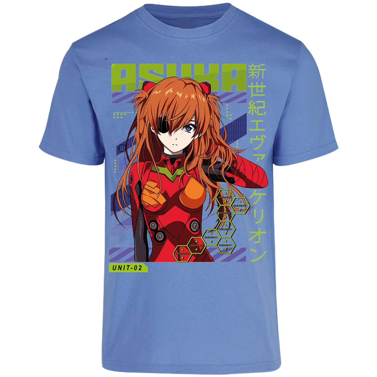 Playera Evangelion Asuka Unit 02 para Adulto 13