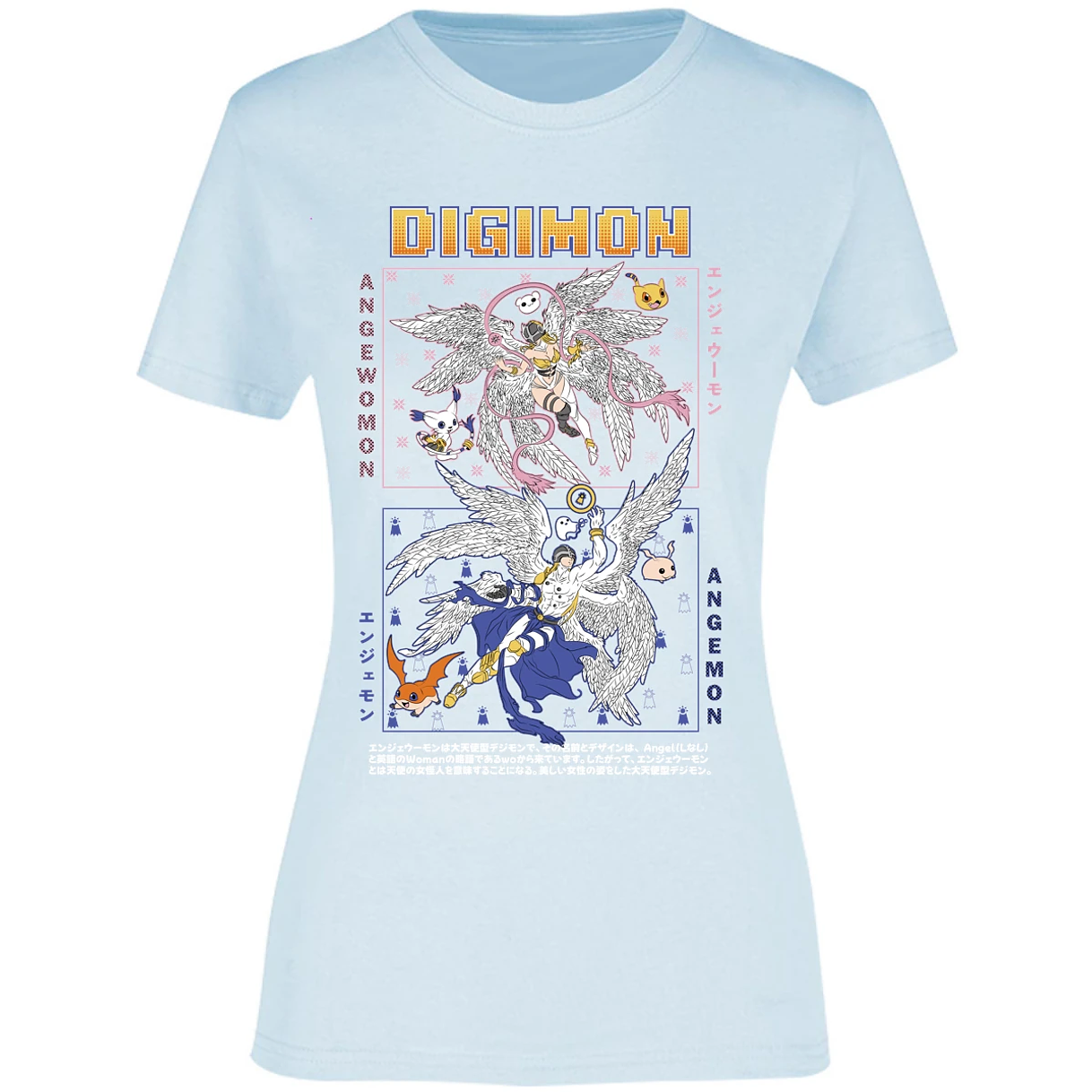 Blusa Digimon Angemon Angewomon Blusa para Mujer 4