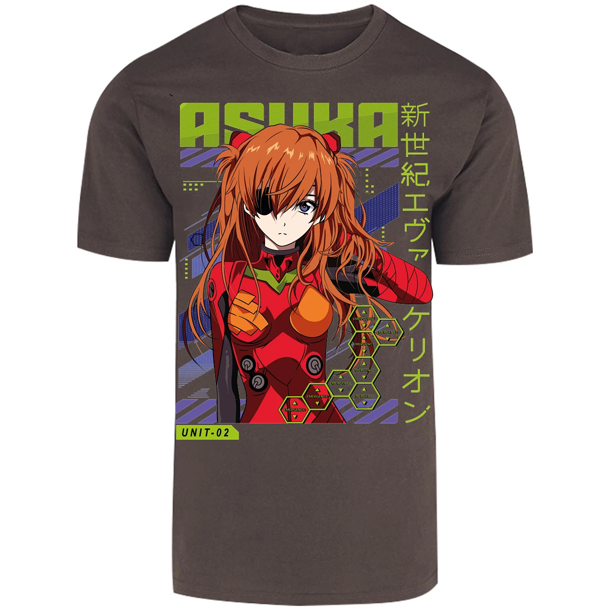 Playera Evangelion Asuka Unit 02 para Adulto 35