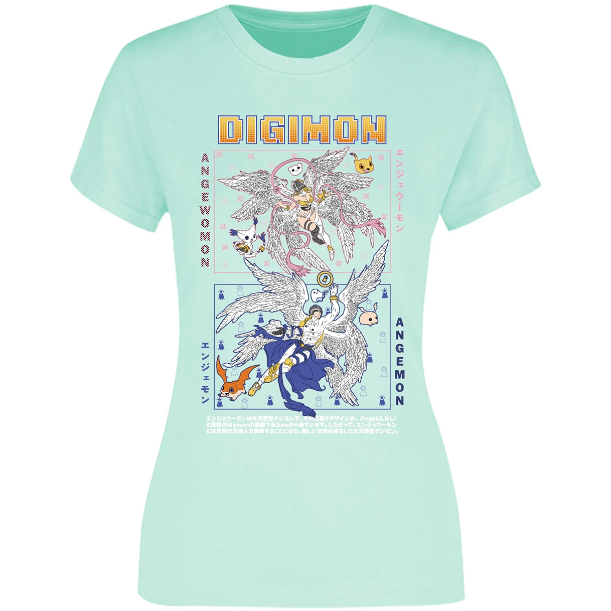 Blusa Digimon Angemon Angewomon Blusa para Mujer 14