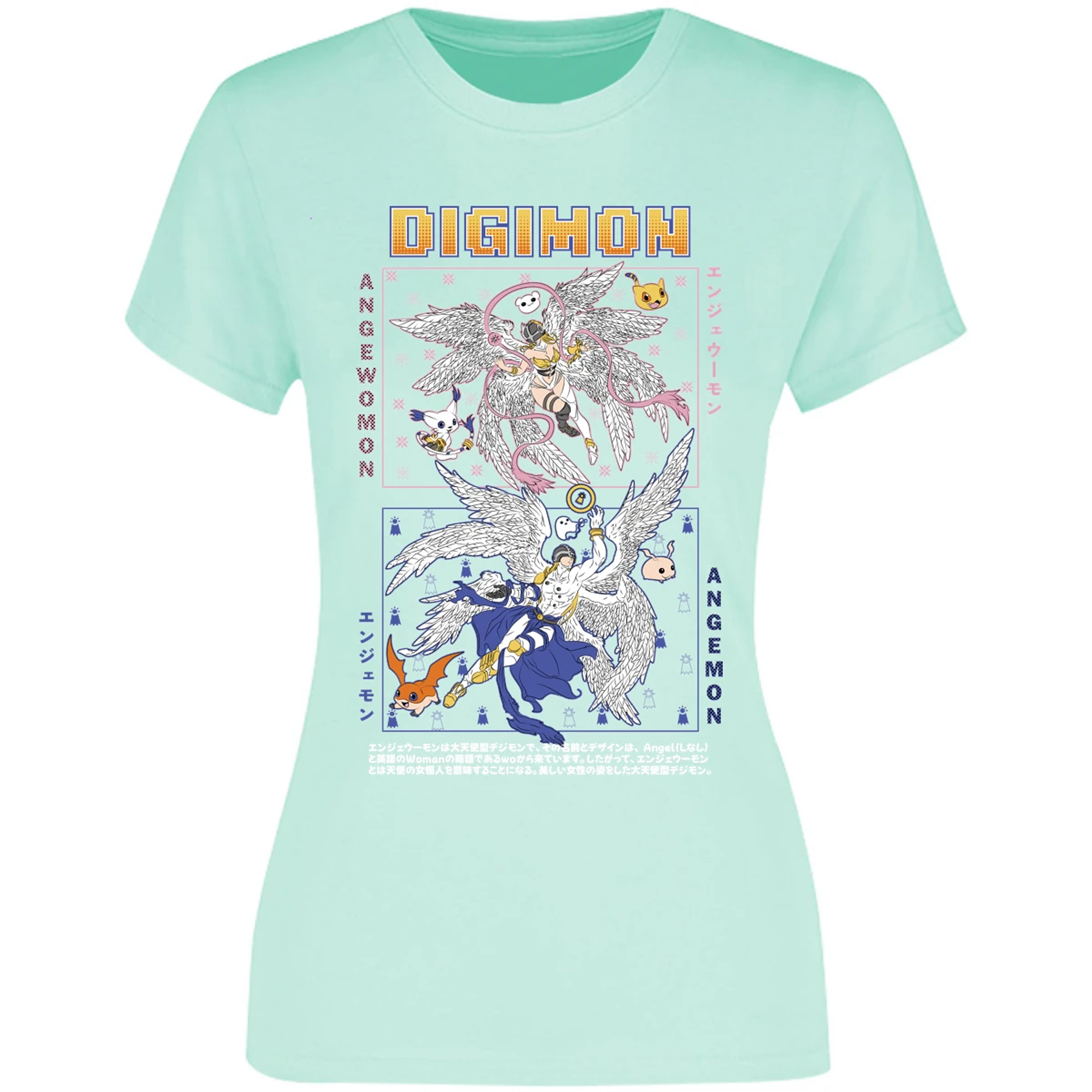 Blusa Digimon Angemon Angewomon Blusa para Mujer 14