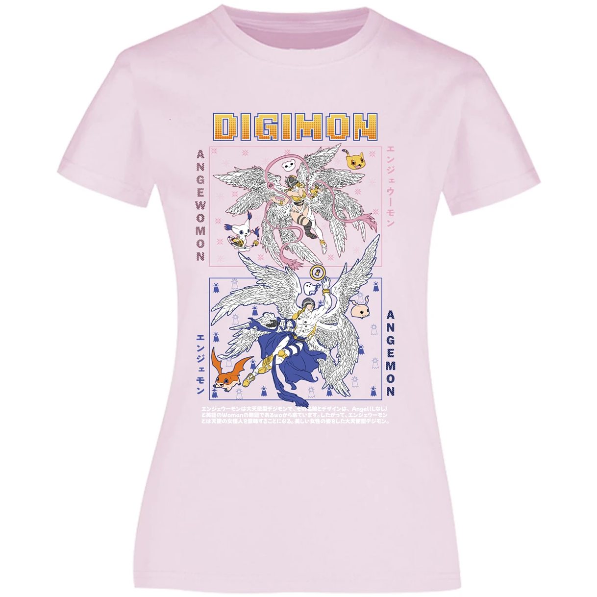 Blusa Digimon Angemon Angewomon Blusa para Mujer 18
