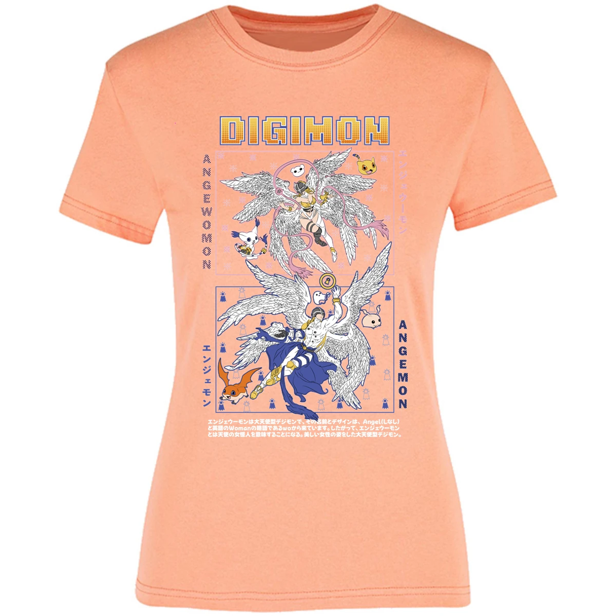 Blusa Digimon Angemon Angewomon Blusa para Mujer 1