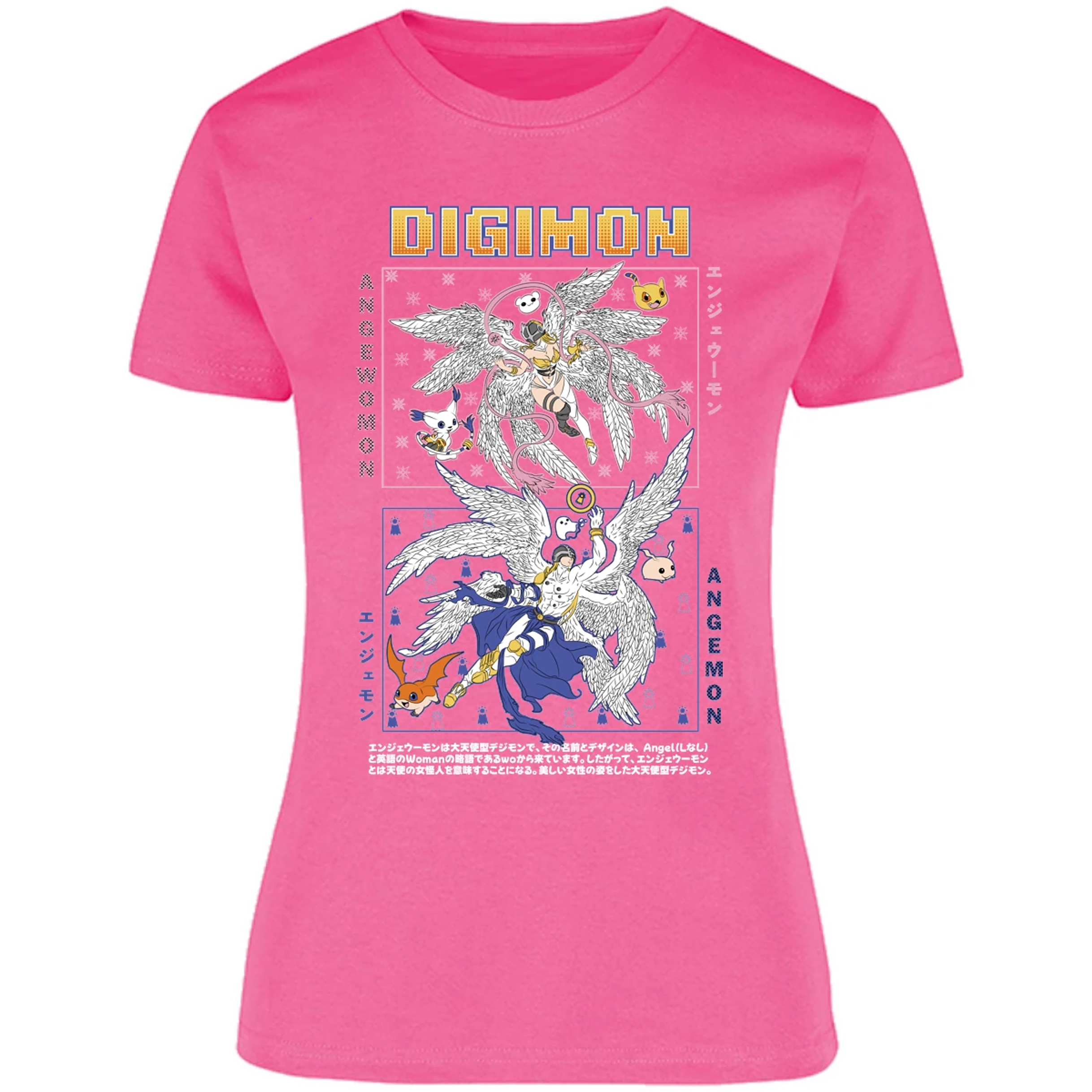 Blusa Digimon Angemon Angewomon Blusa para Mujer 16
