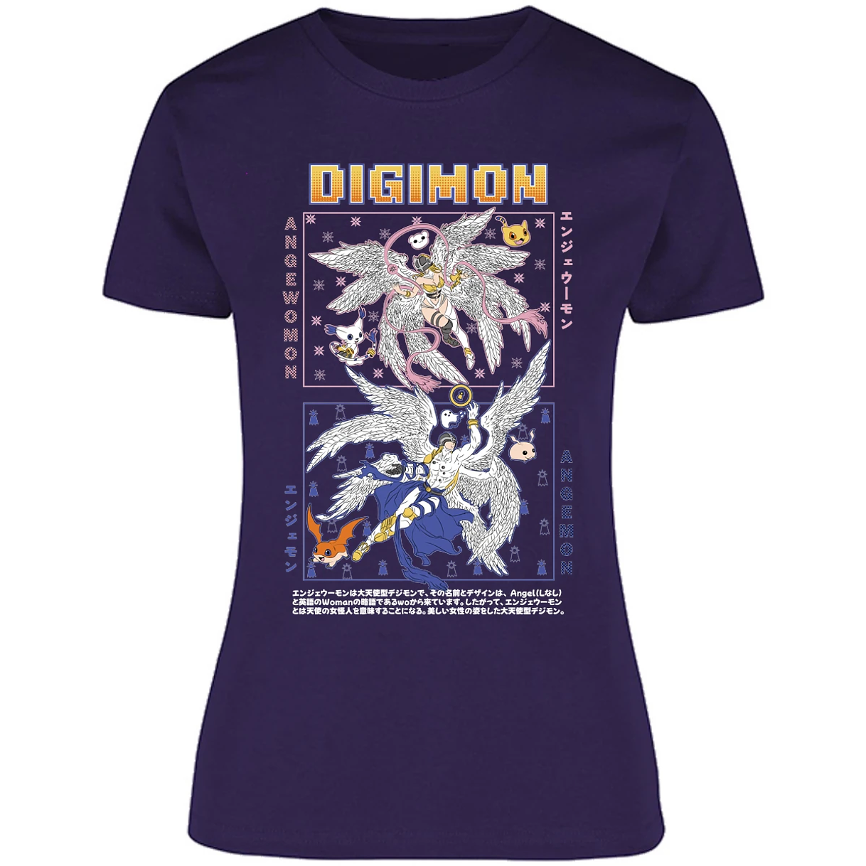 Blusa Digimon Angemon Angewomon Blusa para Mujer 15