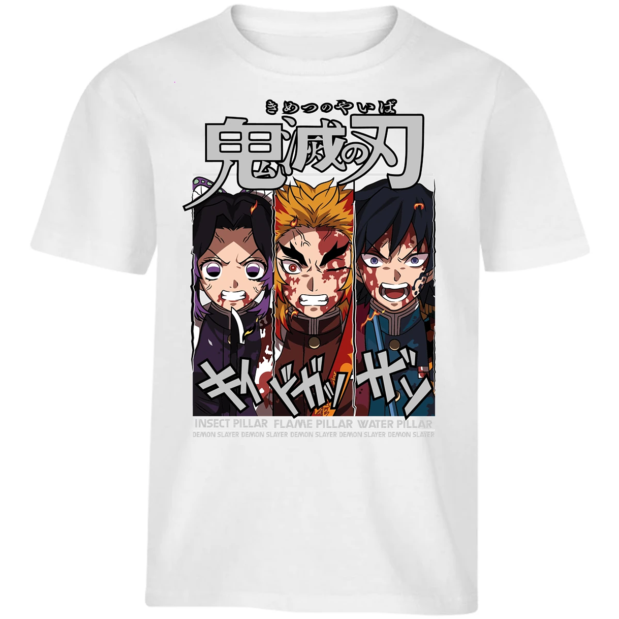 Playera Demon Slayer Shinobu Tomioka Rengoku para Niño 4
