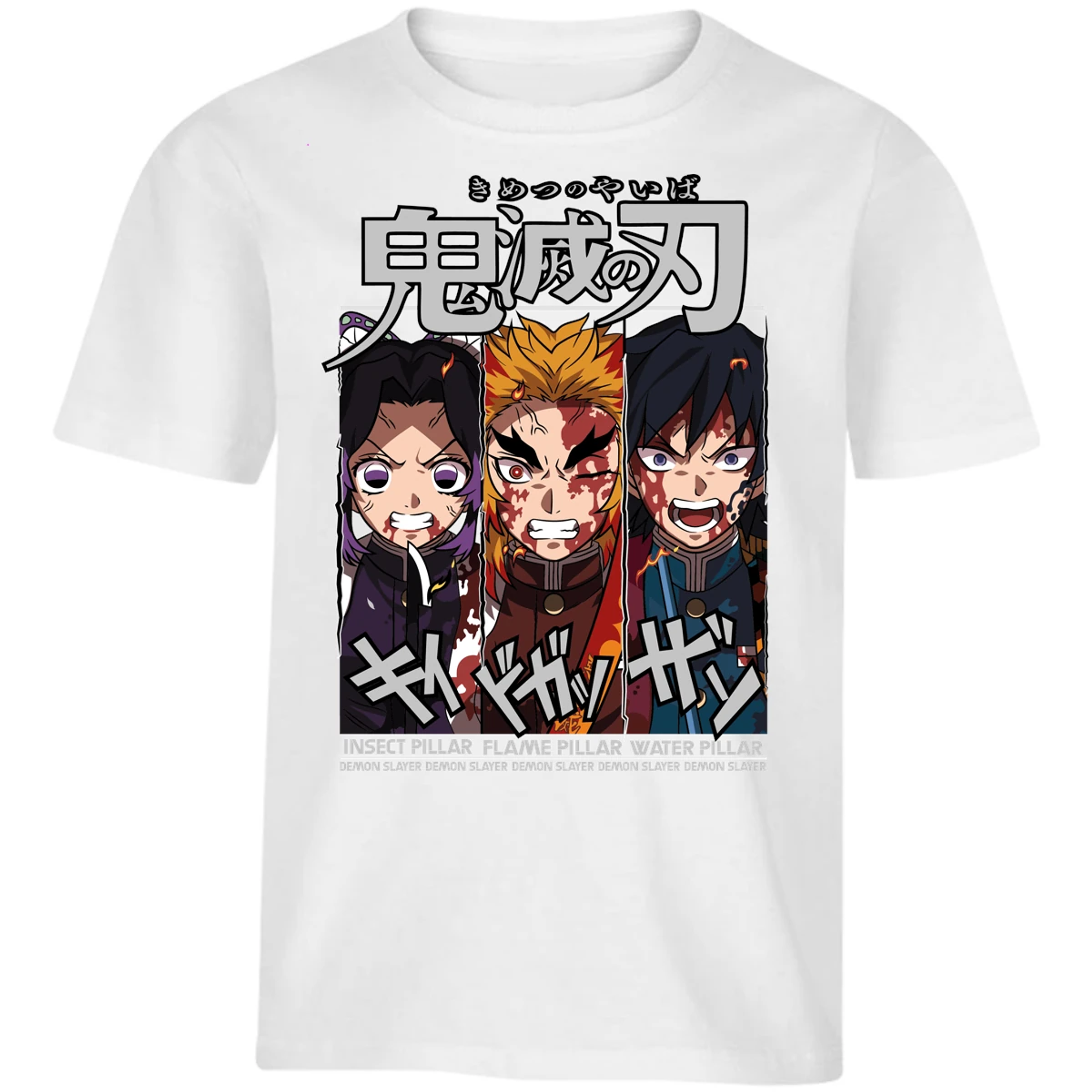 Playera Demon Slayer Shinobu Tomioka Rengoku para Niño 4