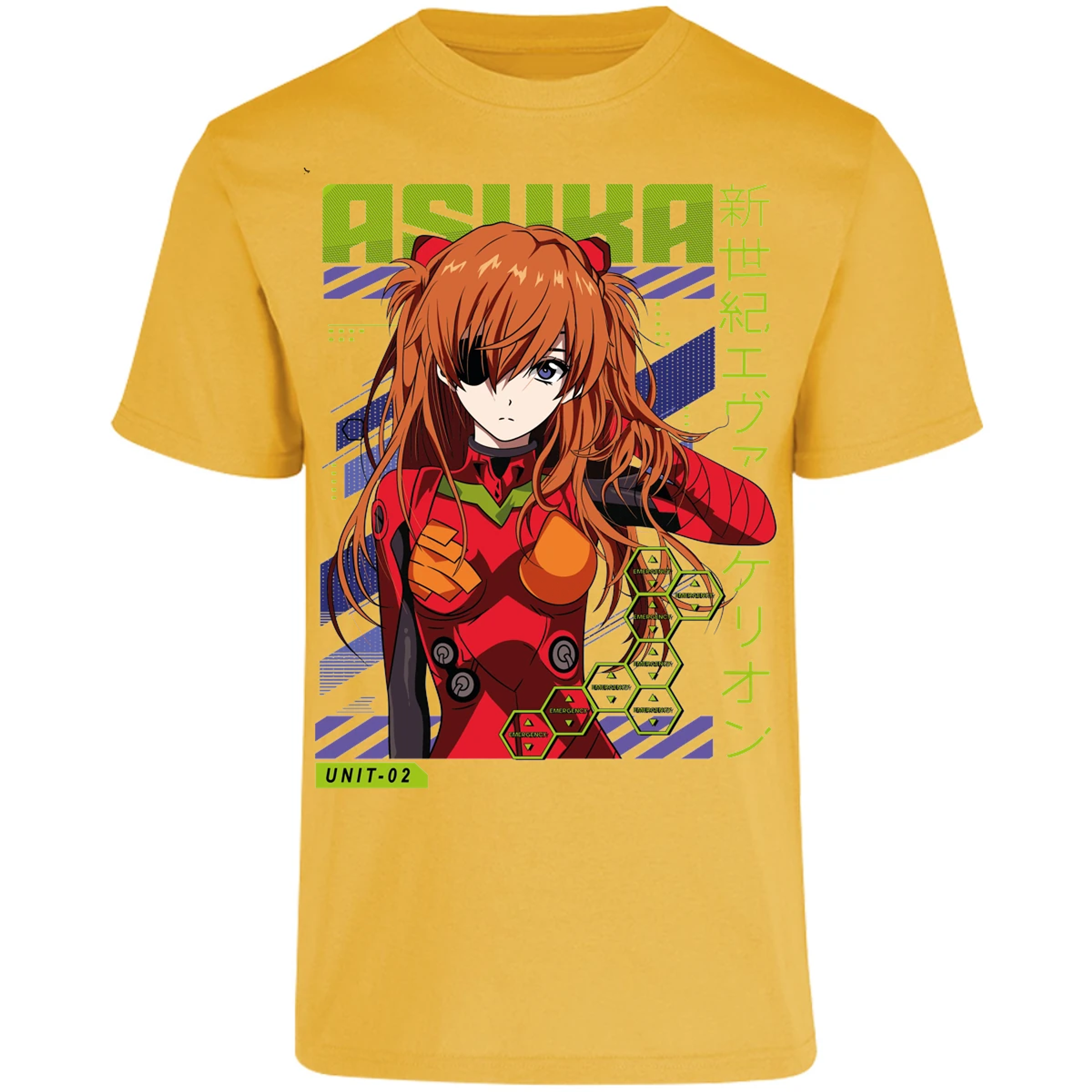 Playera Evangelion Asuka Unit 02 para Adulto 15