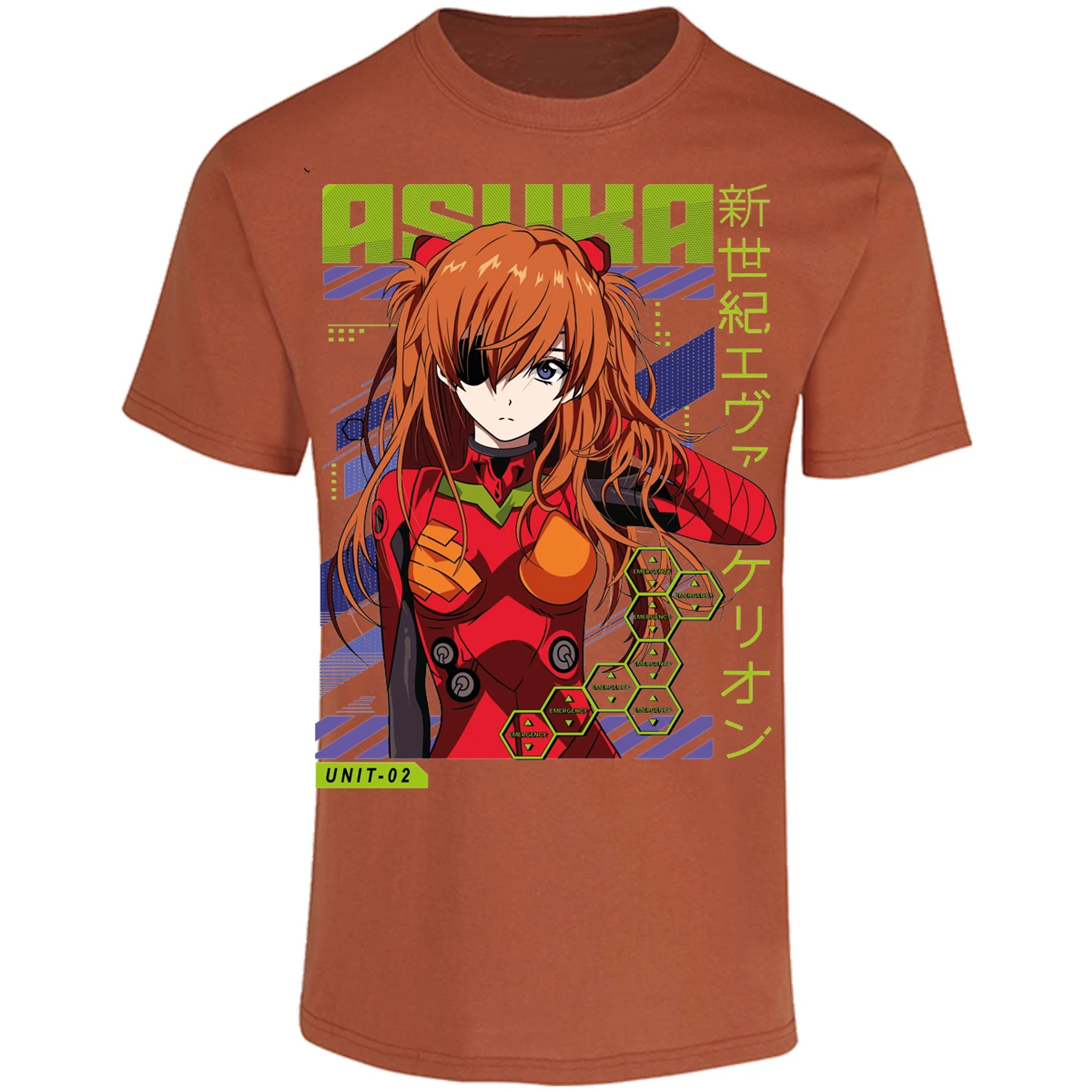 Playera Evangelion Asuka Unit 02 para Adulto 21