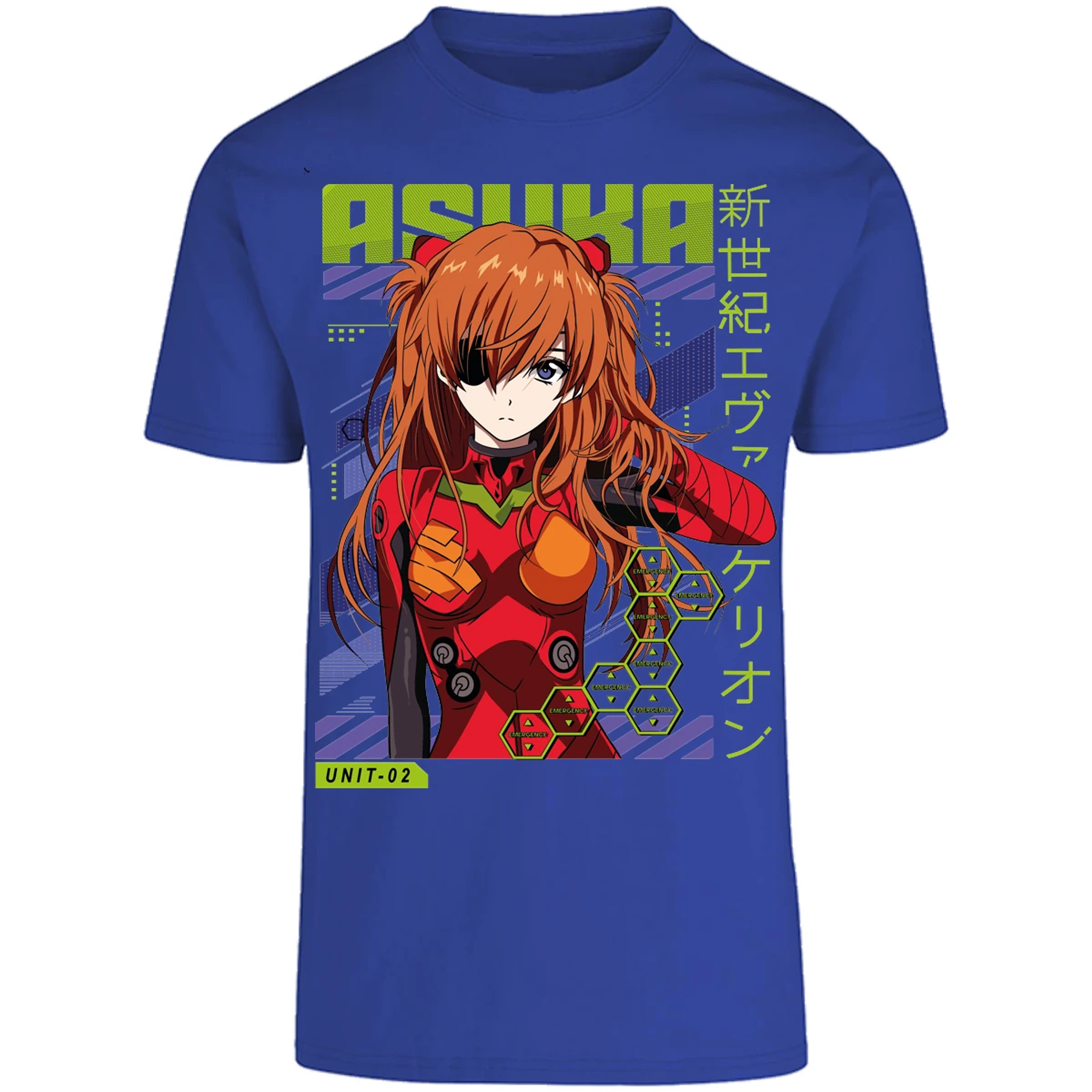 Playera Evangelion Asuka Unit 02 para Adulto 33