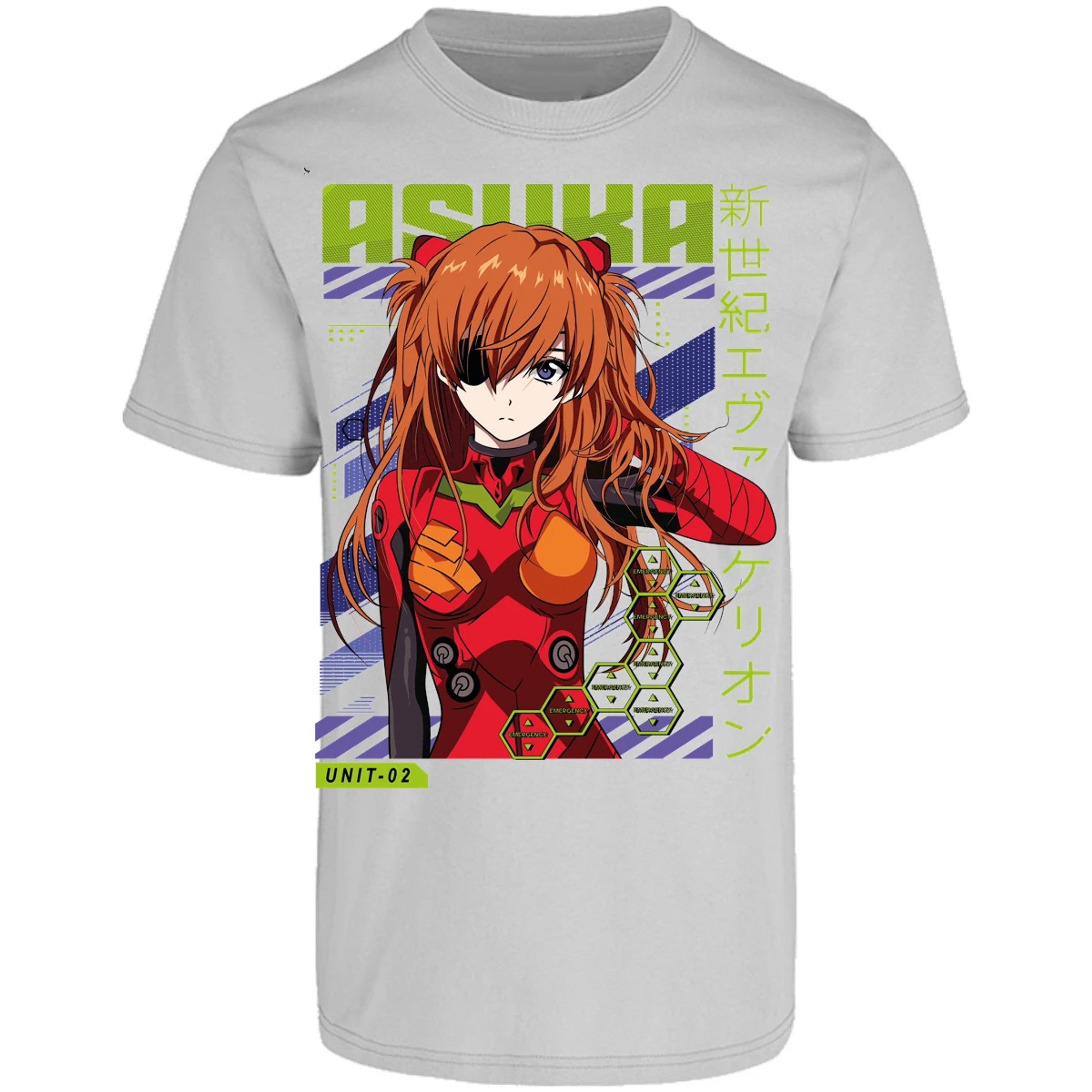 Playera Evangelion Asuka Unit 02 para Adulto 31