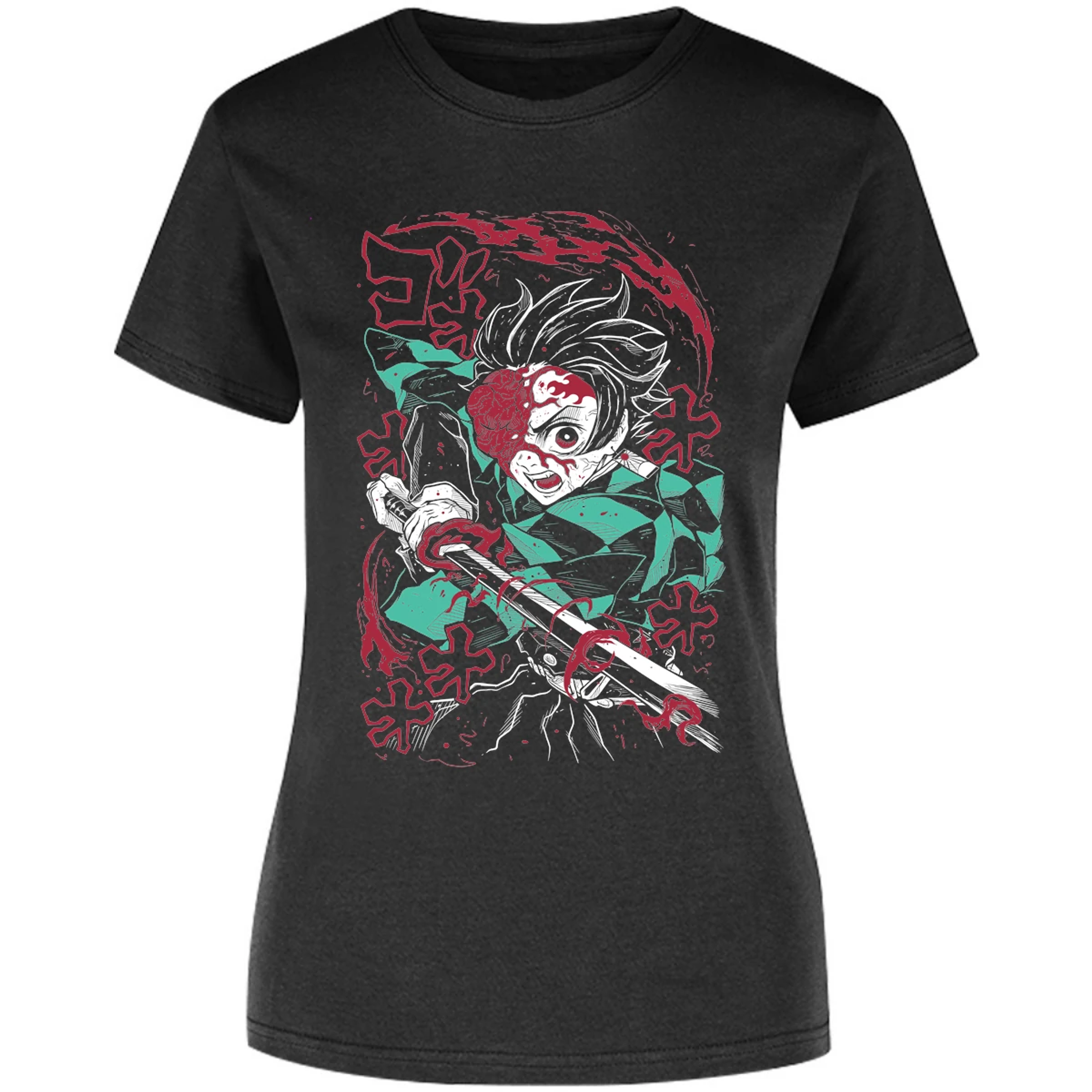 Blusa Demon Slayer Demon Tanjiro Blusa para Mujer 9