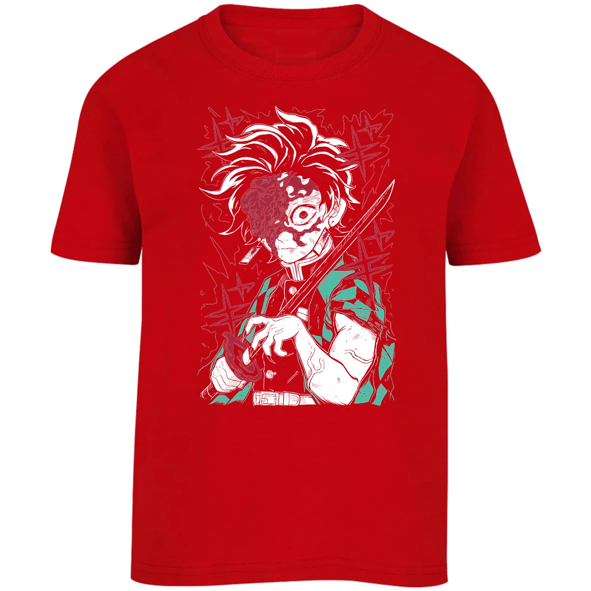 Playera Demon Slayer Tanjiro Demon para Niño 1
