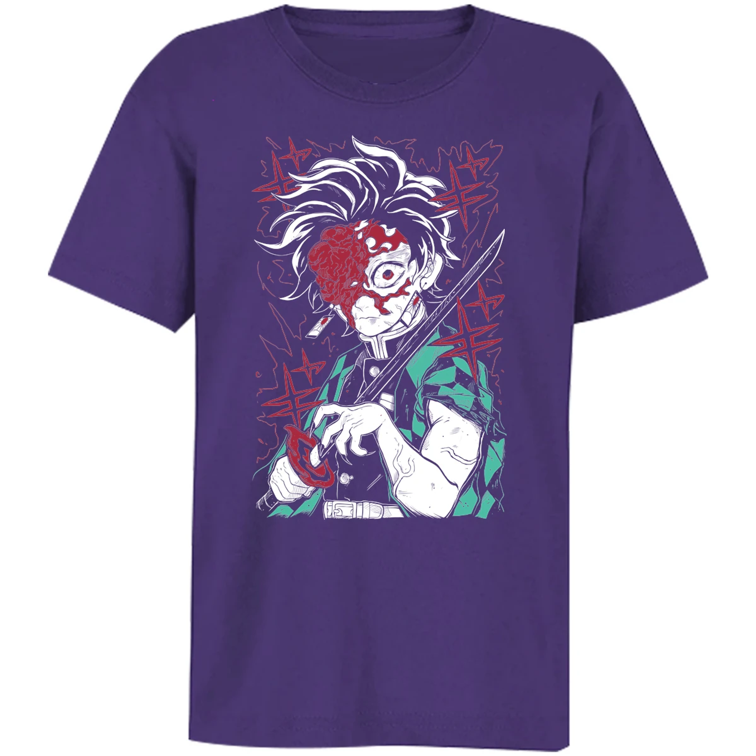 Playera Demon Slayer Tanjiro Demon para Niño 2