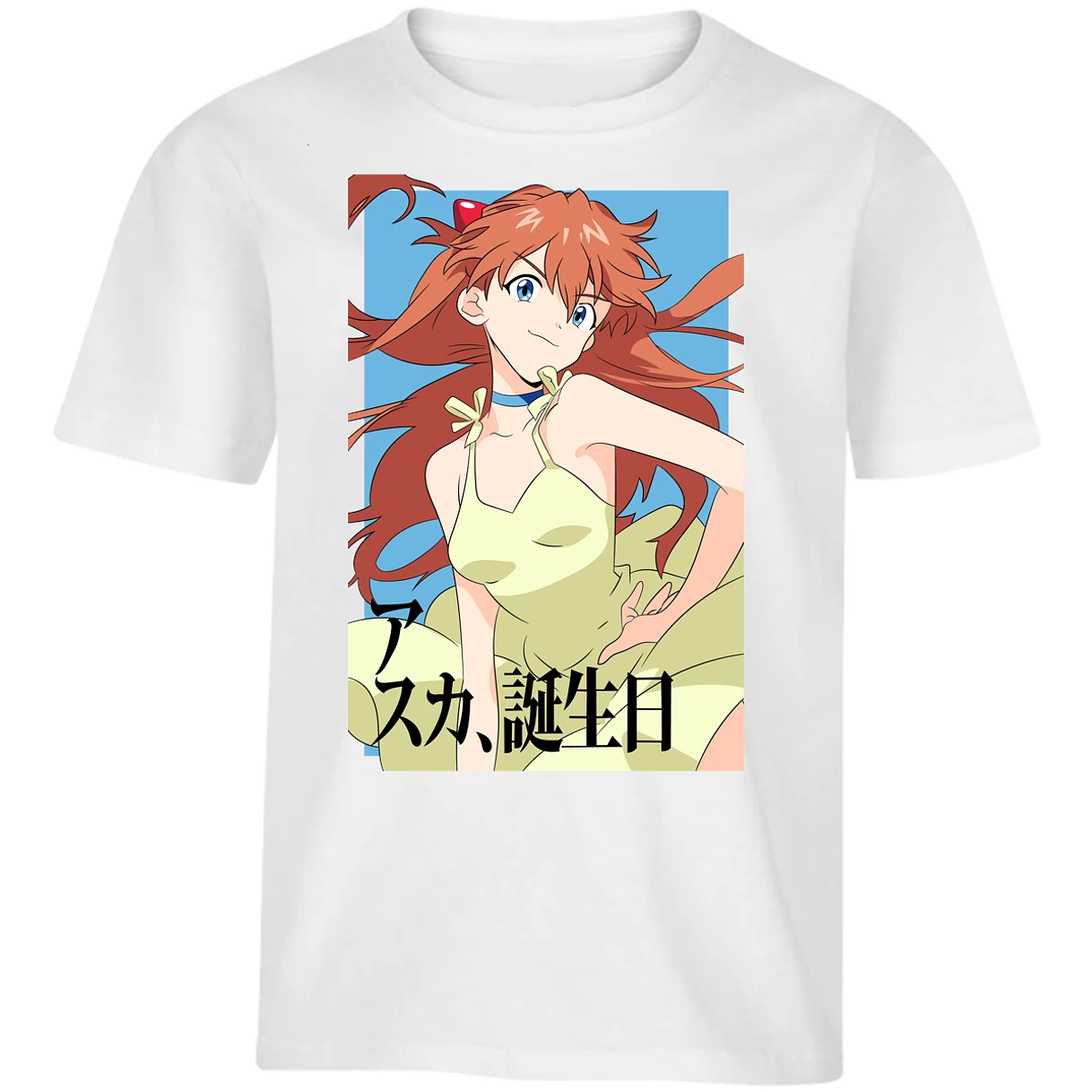 Playera Evangelion Asuka Anime para Niño 14