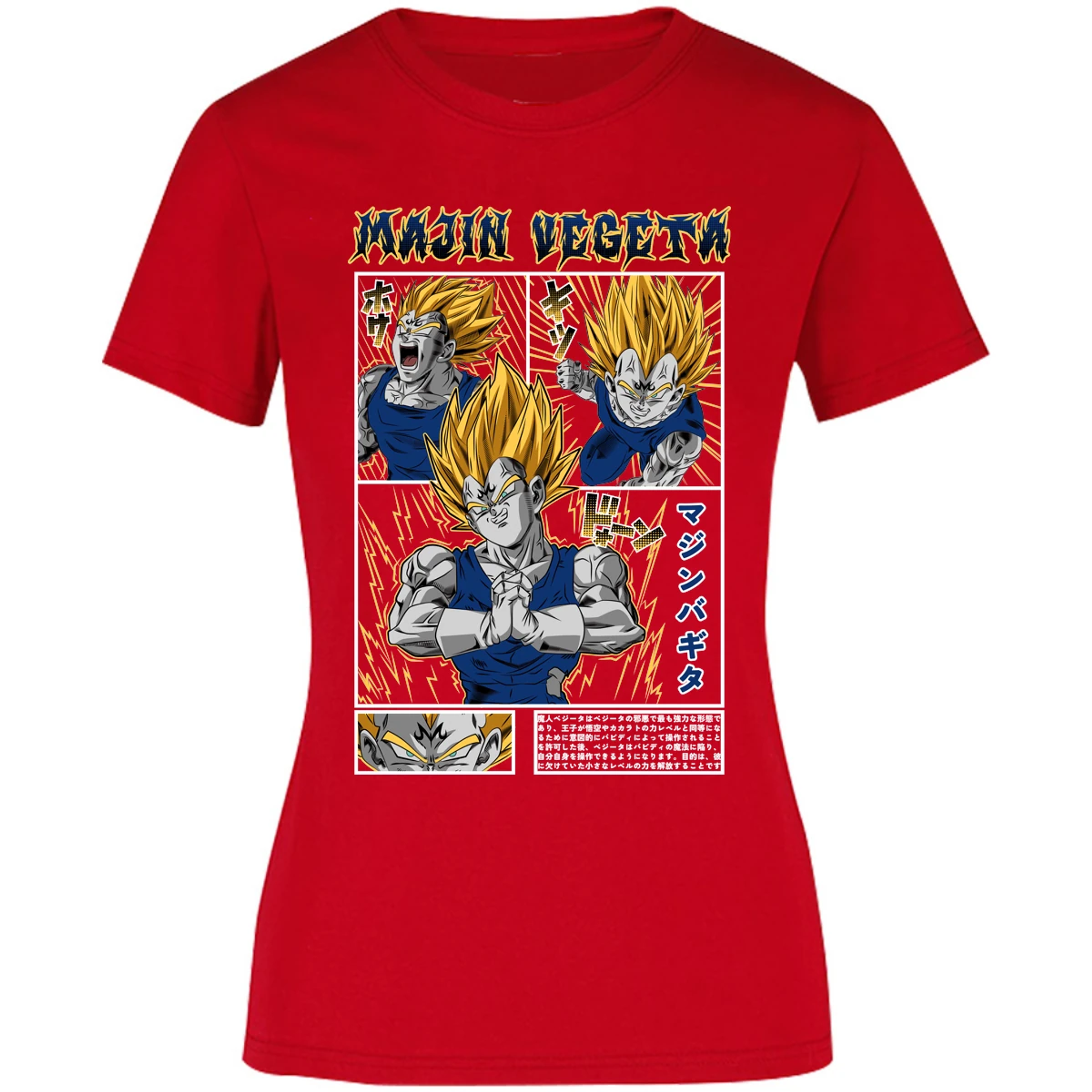 Blusa Dragon Ball Majin Vegeta Blusa para Mujer 8