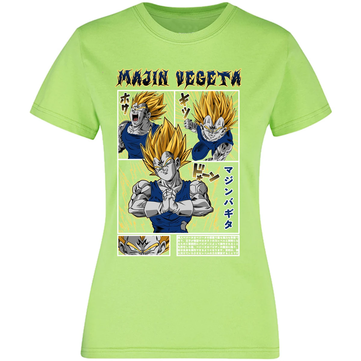 Blusa Dragon Ball Majin Vegeta Blusa para Mujer 18