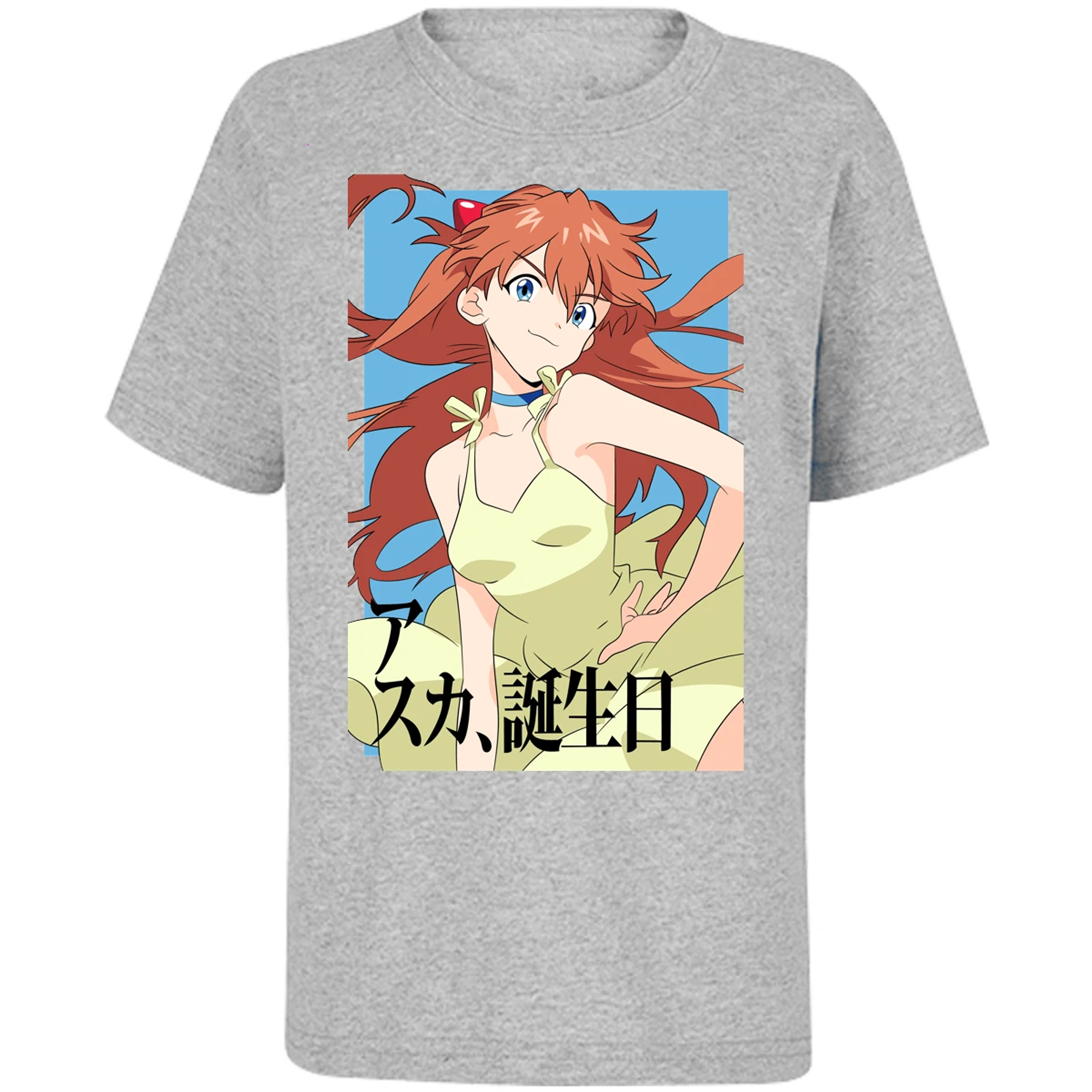 Playera Evangelion Asuka Anime para Niño 10