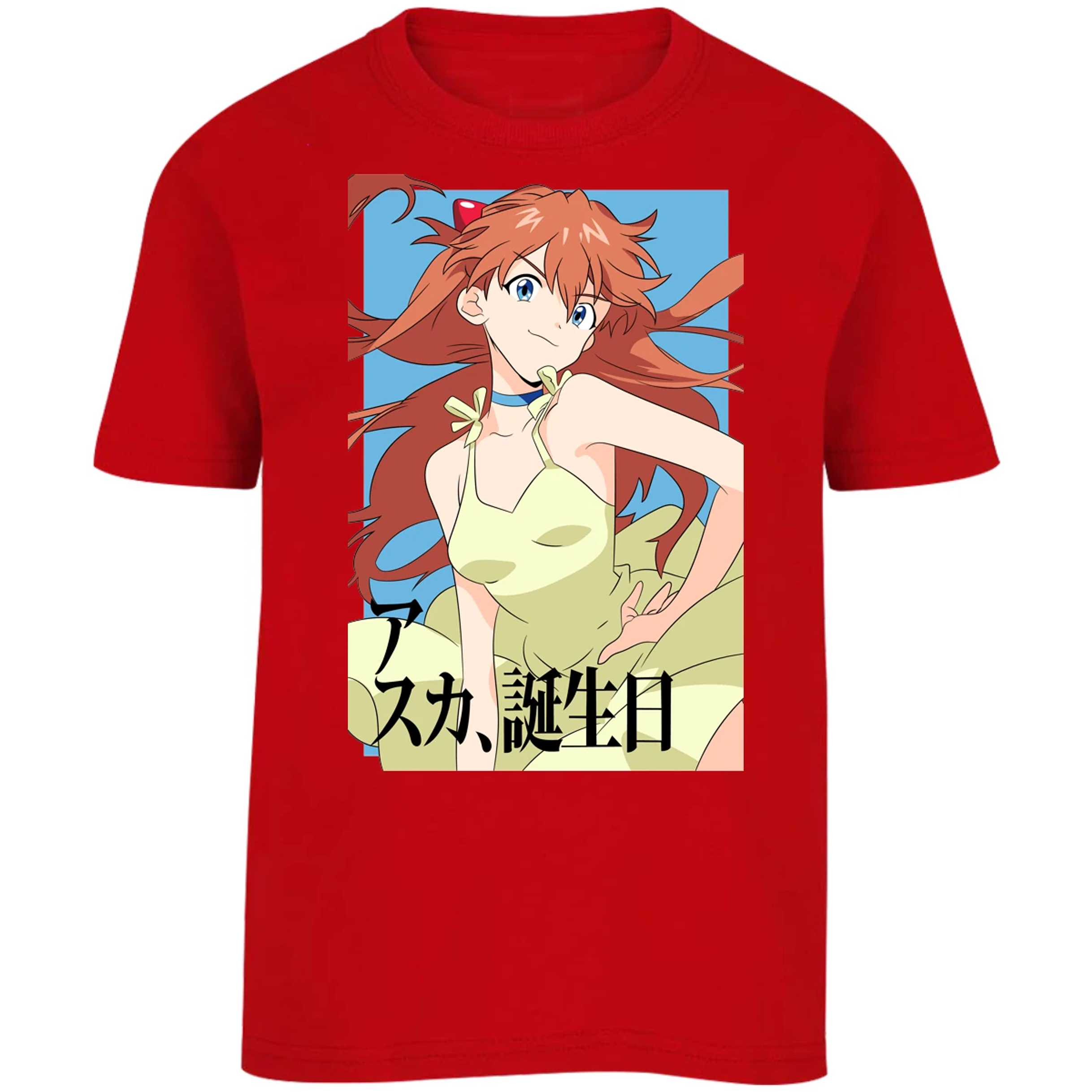 Playera Evangelion Asuka Anime para Niño 6