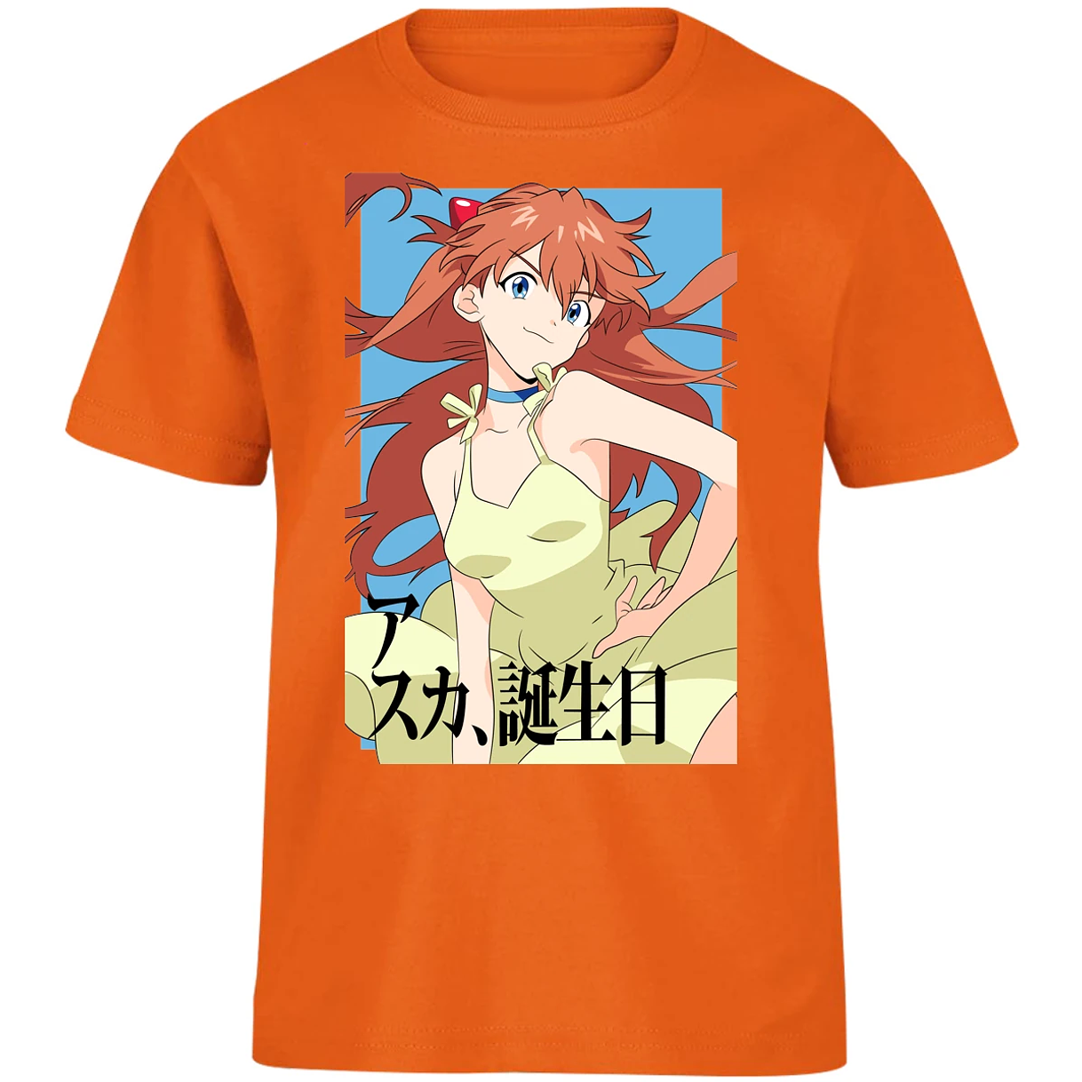 Playera Evangelion Asuka Anime para Niño 8