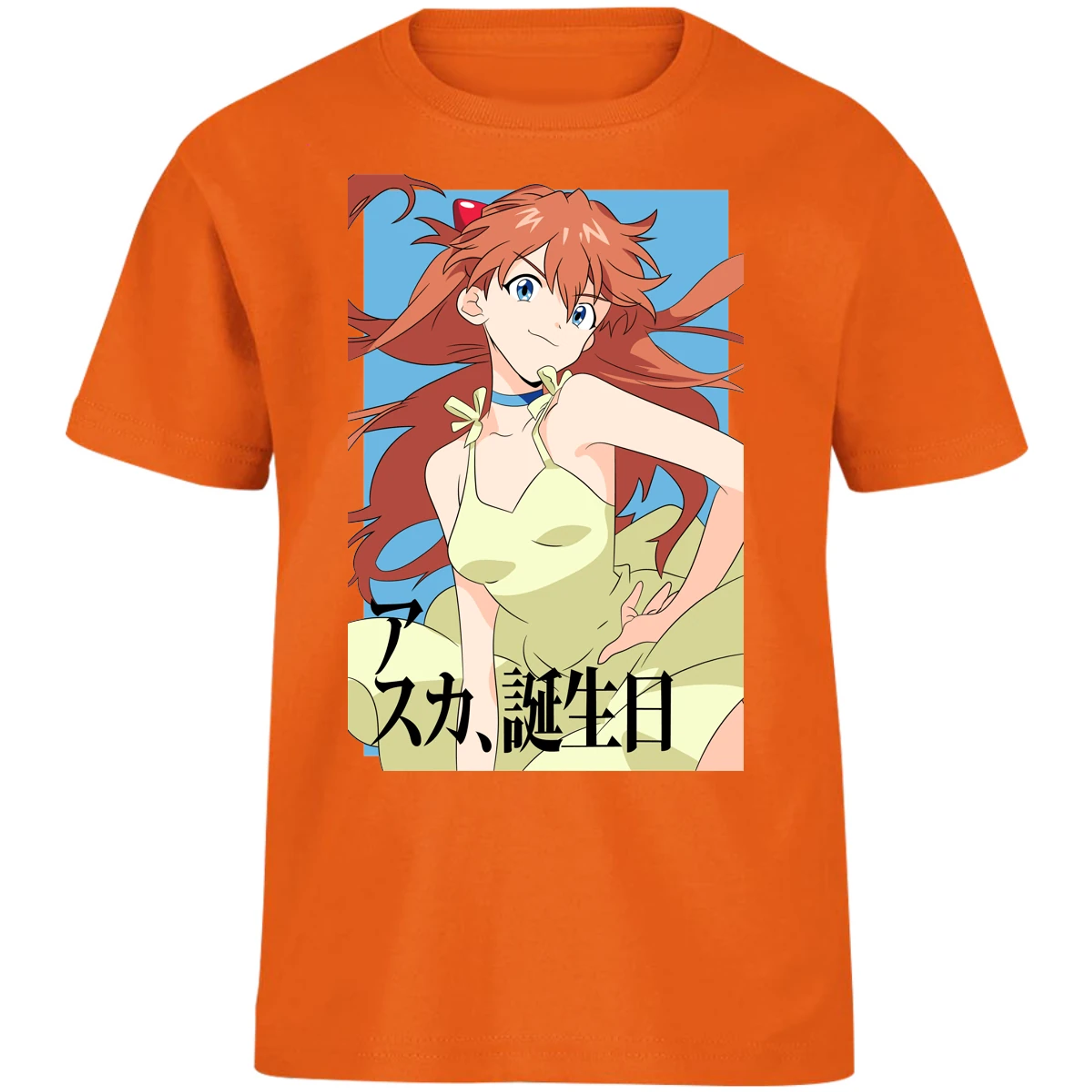 Playera Evangelion Asuka Anime para Niño 8