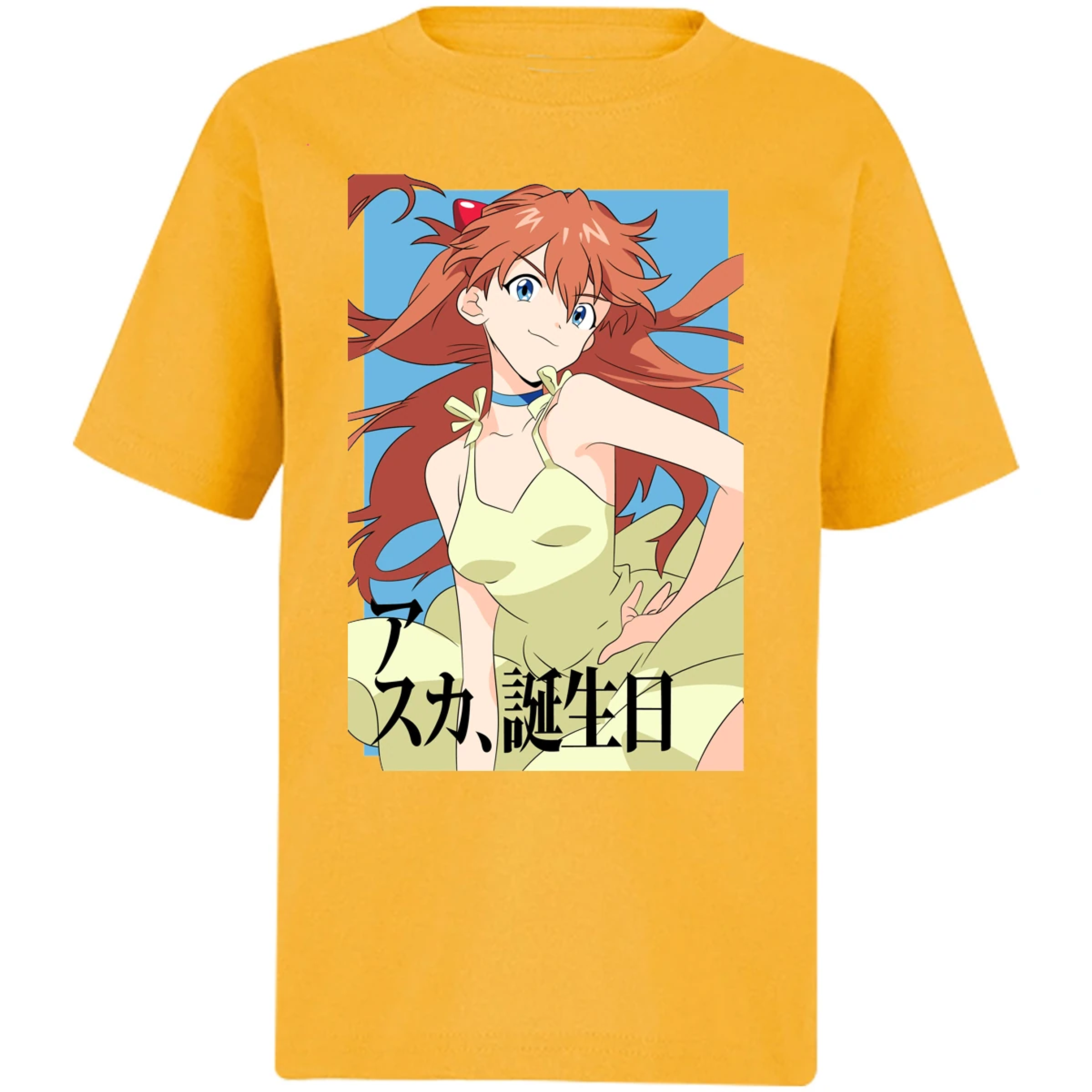 Playera Evangelion Asuka Anime para Niño 11