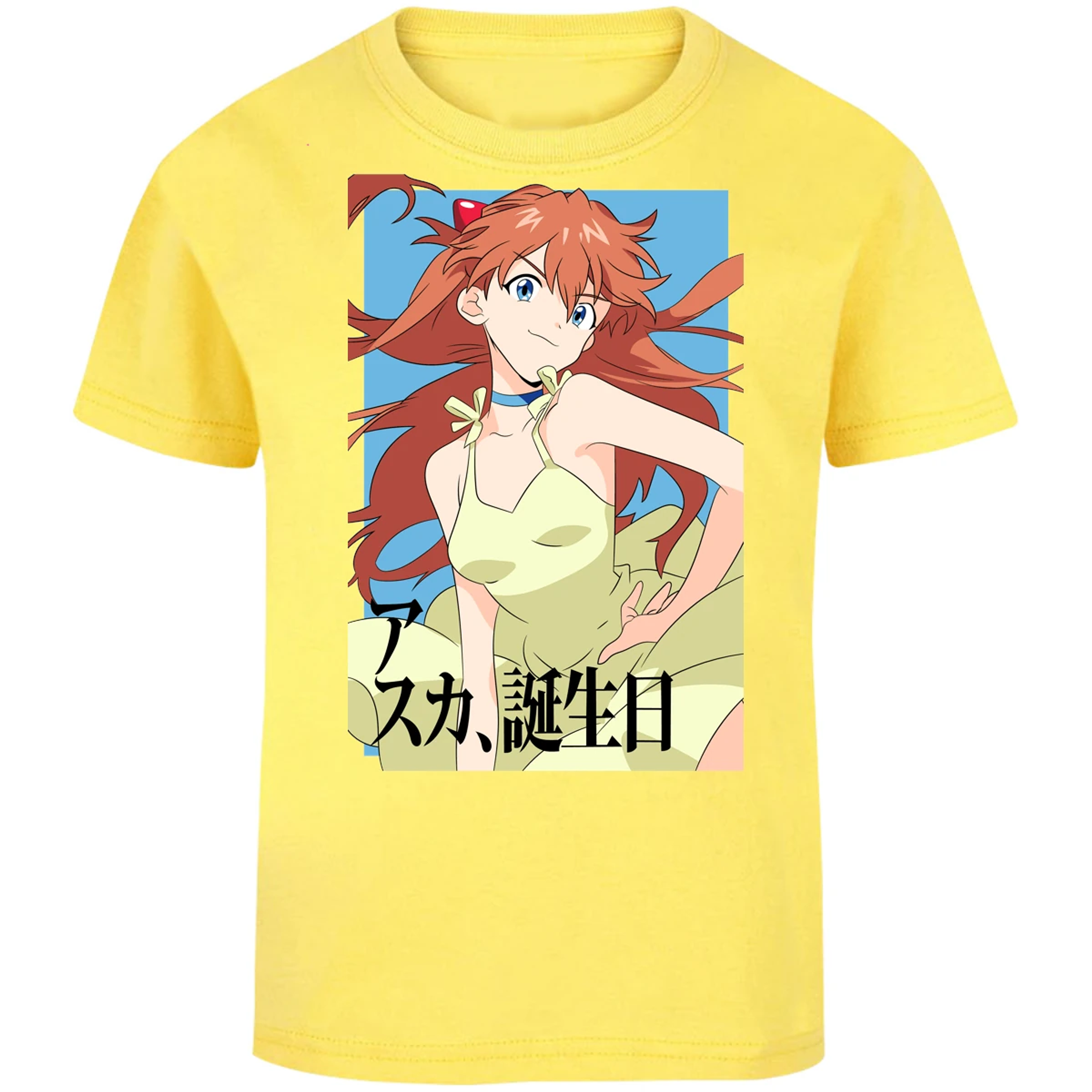 Playera Evangelion Asuka Anime para Niño 4