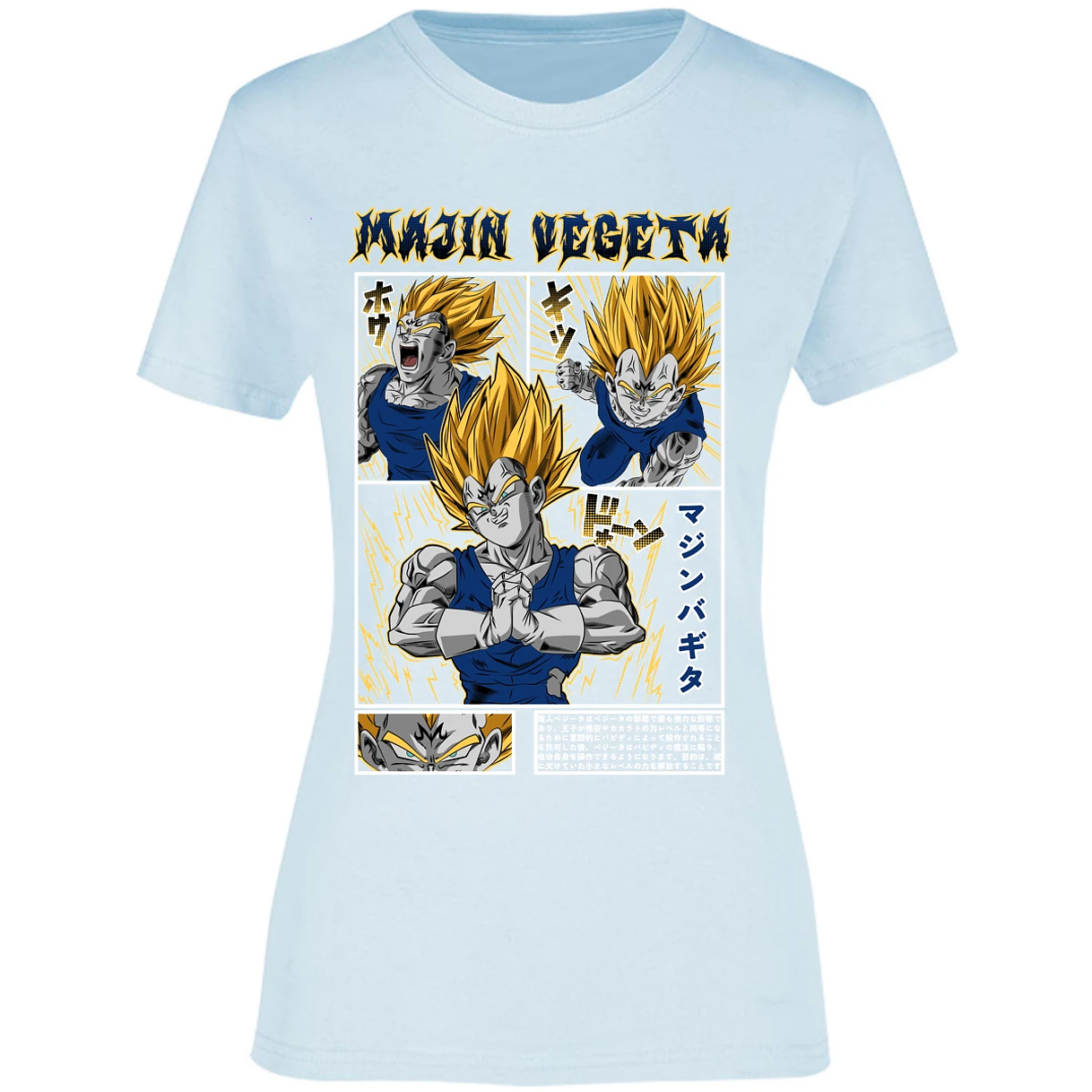 Blusa Dragon Ball Majin Vegeta Blusa para Mujer 12