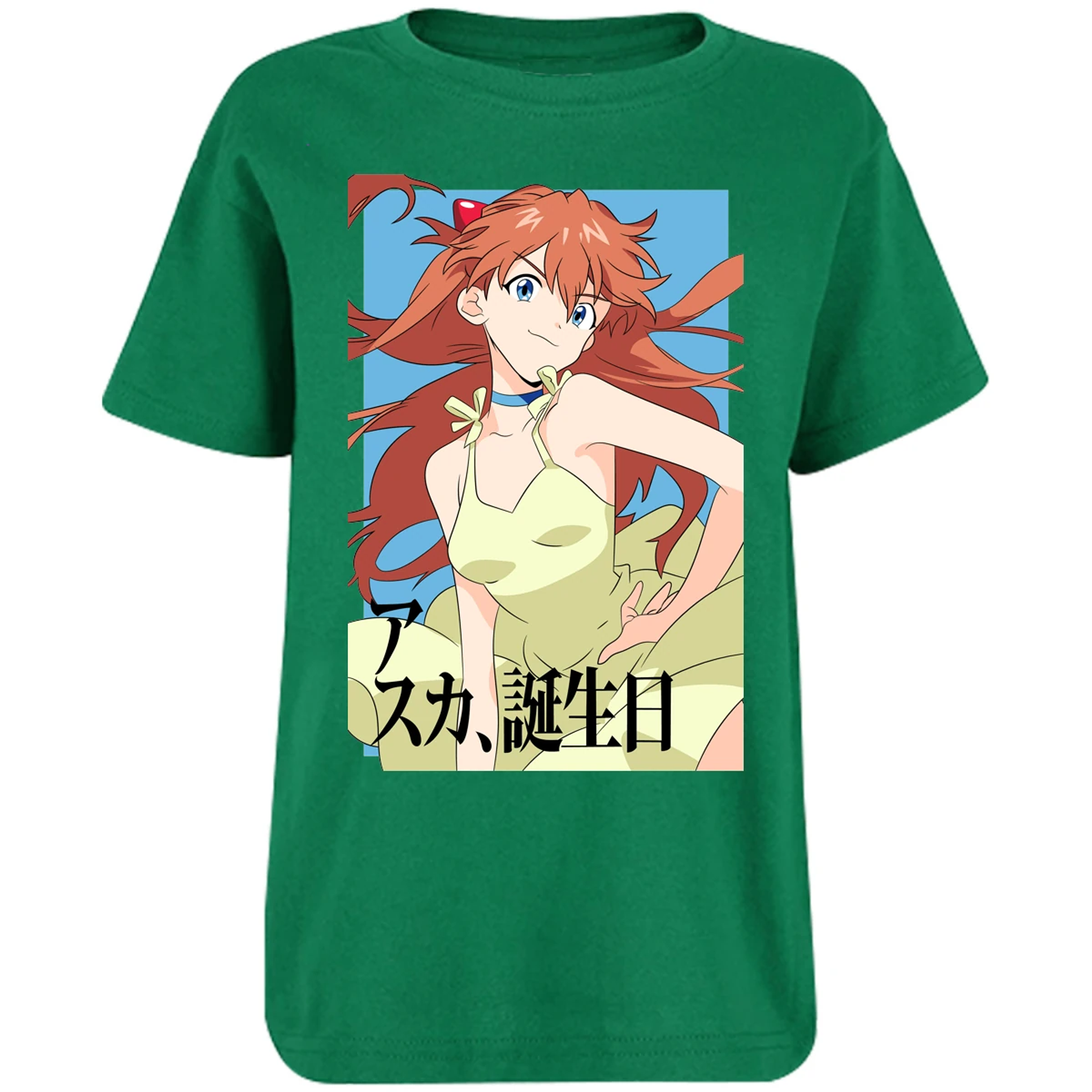 Playera Evangelion Asuka Anime para Niño 17