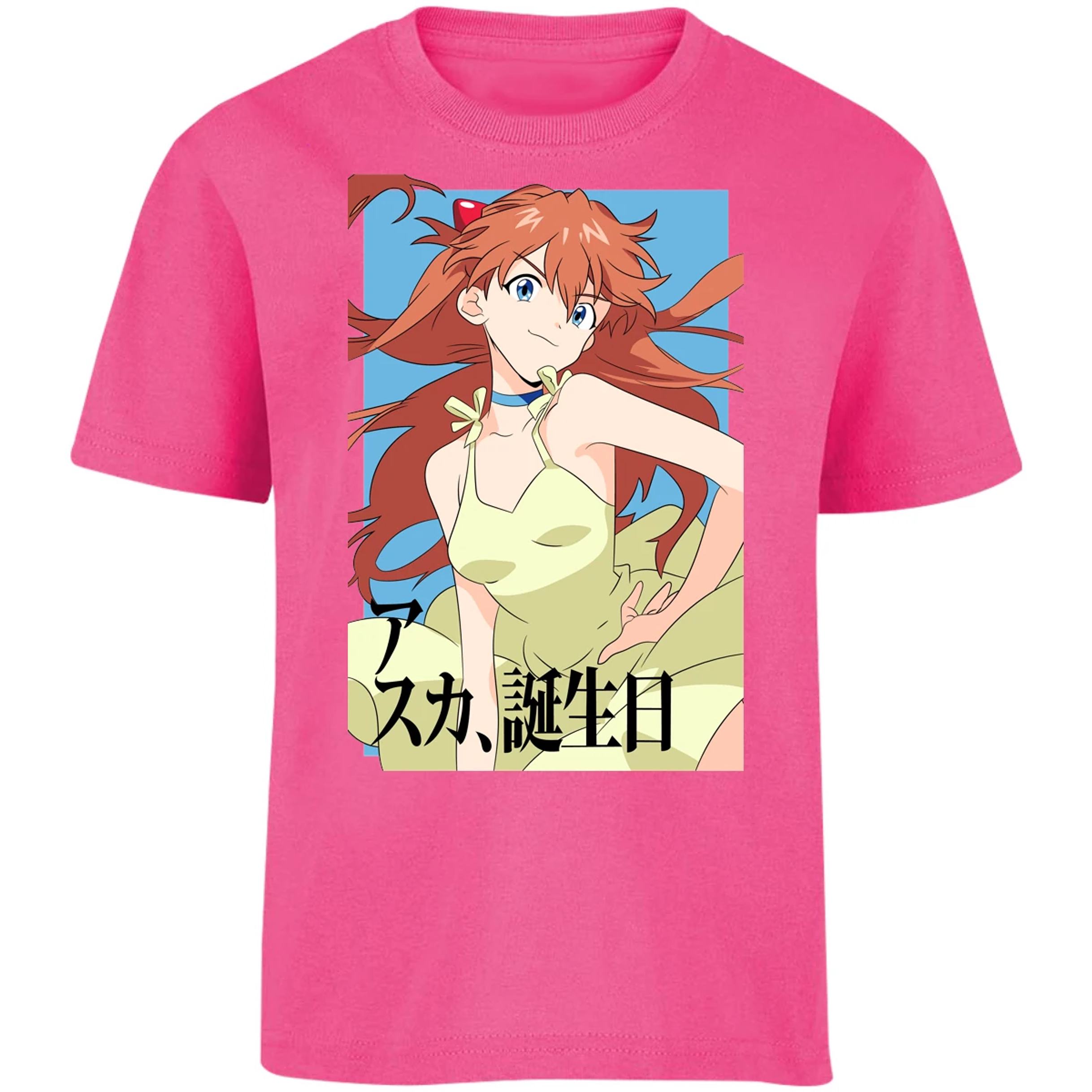 Playera Evangelion Asuka Anime para Niño 7