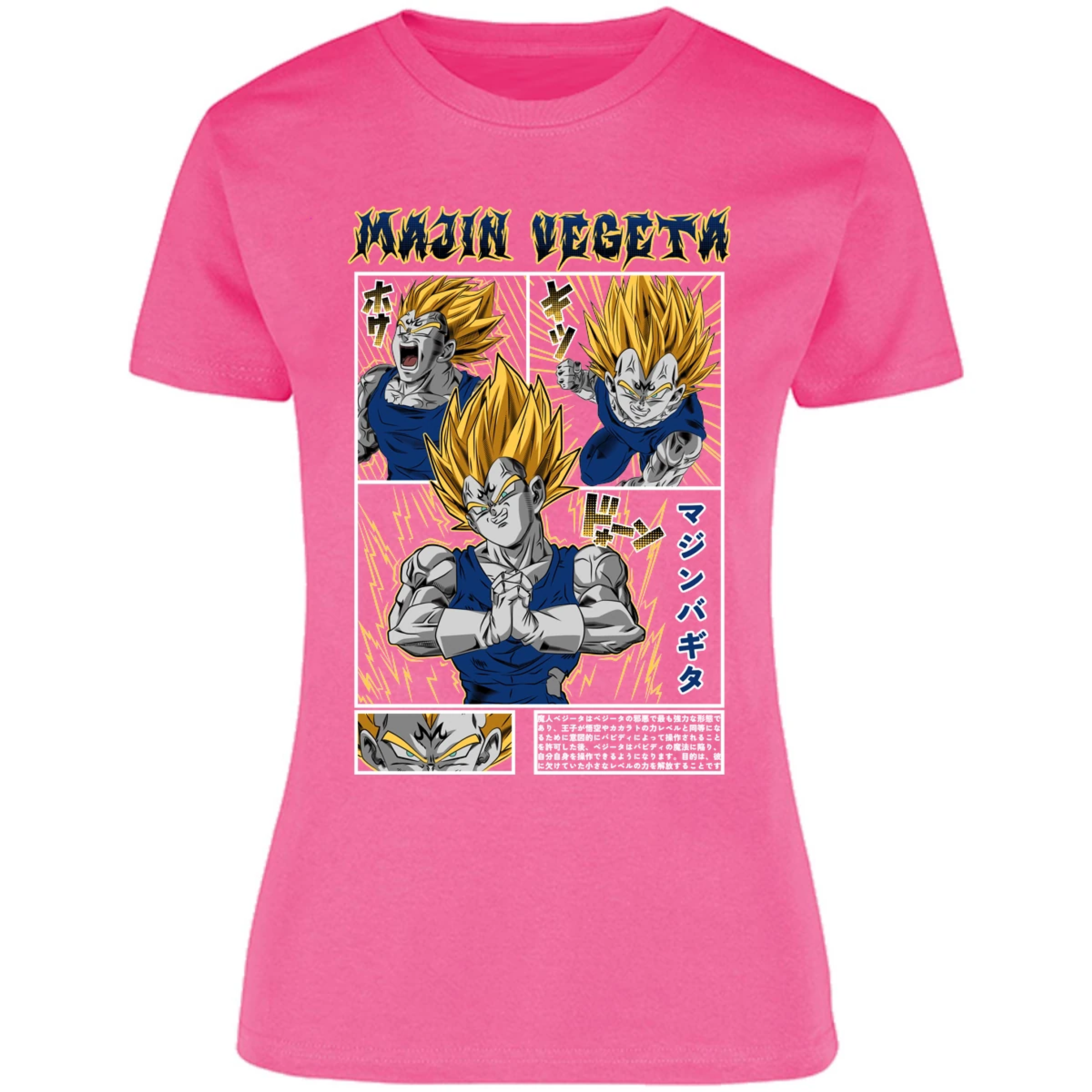 Blusa Dragon Ball Majin Vegeta Blusa para Mujer 16