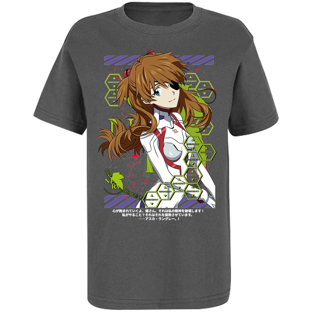 Playera Evangelion Asuka Evangelion para Niño 6