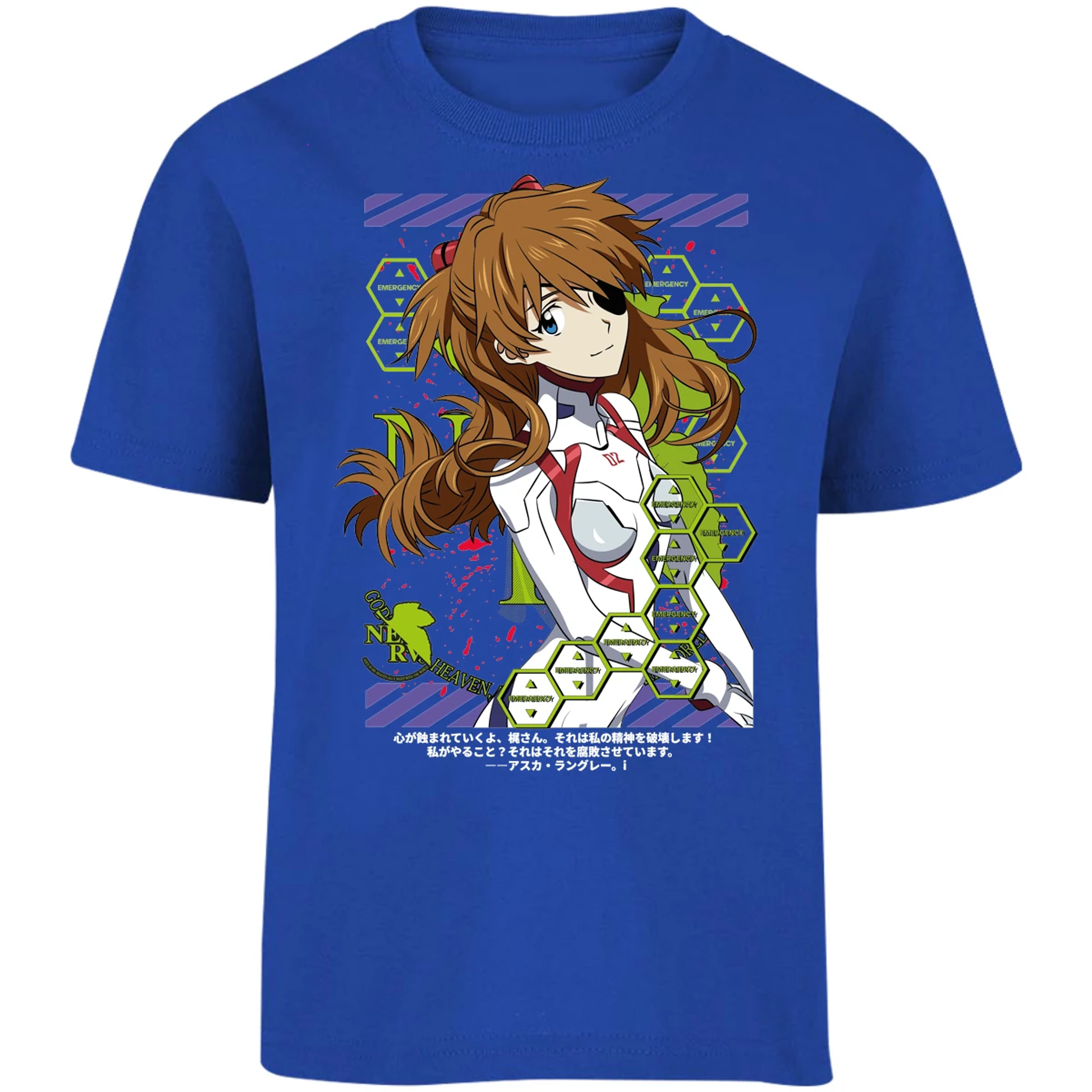 Playera Evangelion Asuka Evangelion para Niño 8