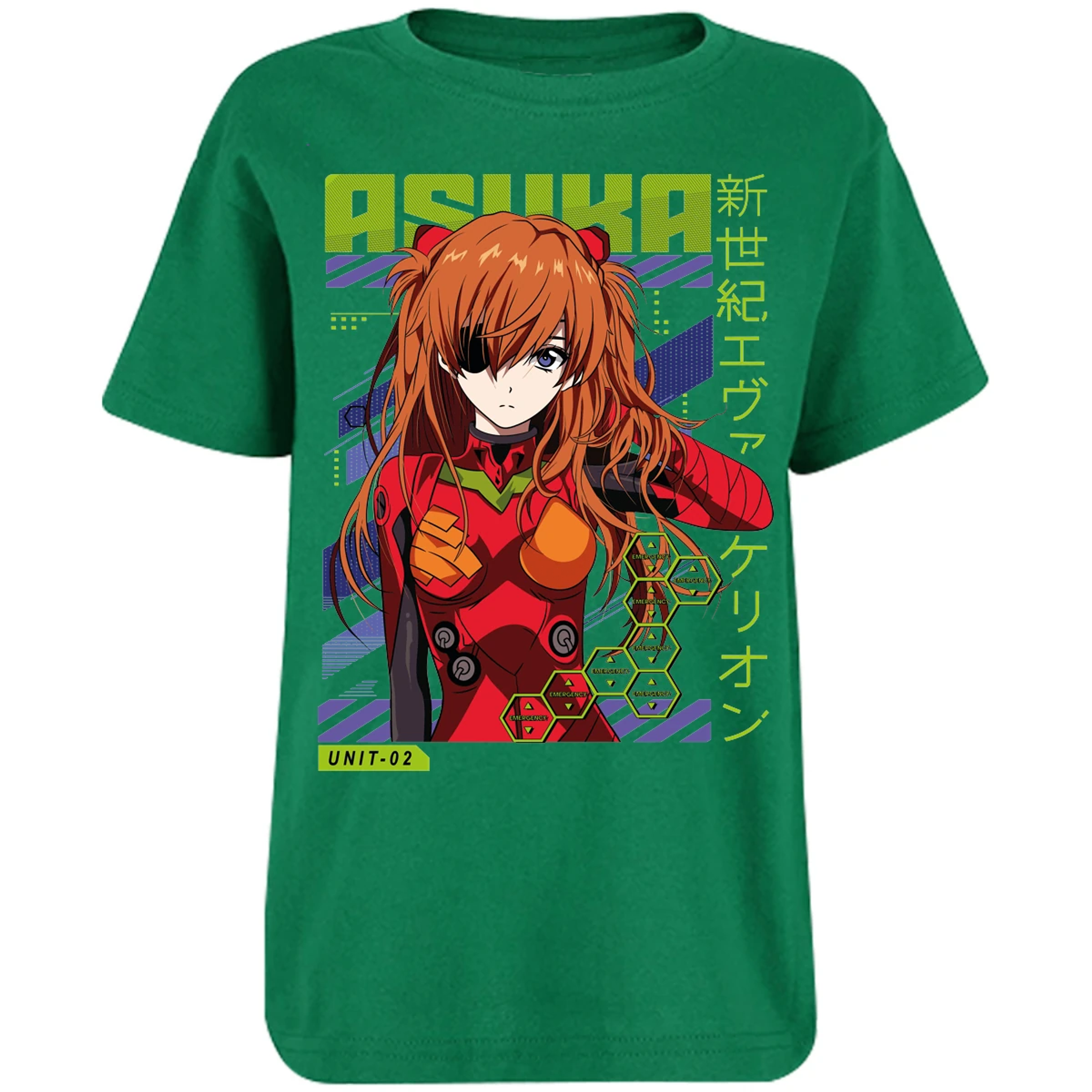 Playera Evangelion Asuka Unit 02 para Niño 3